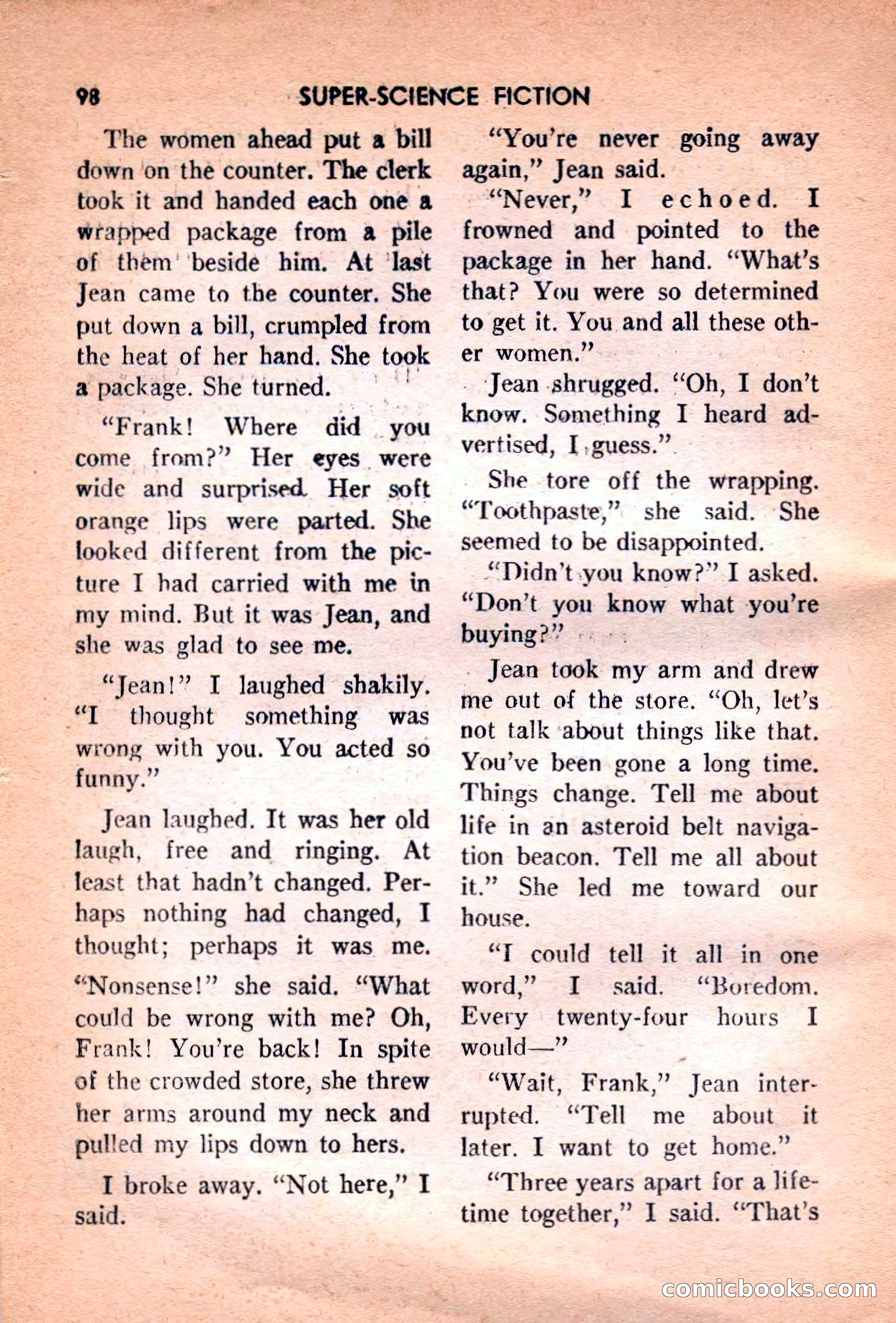 Super Science Fiction, February 1957 — page 100 of 132