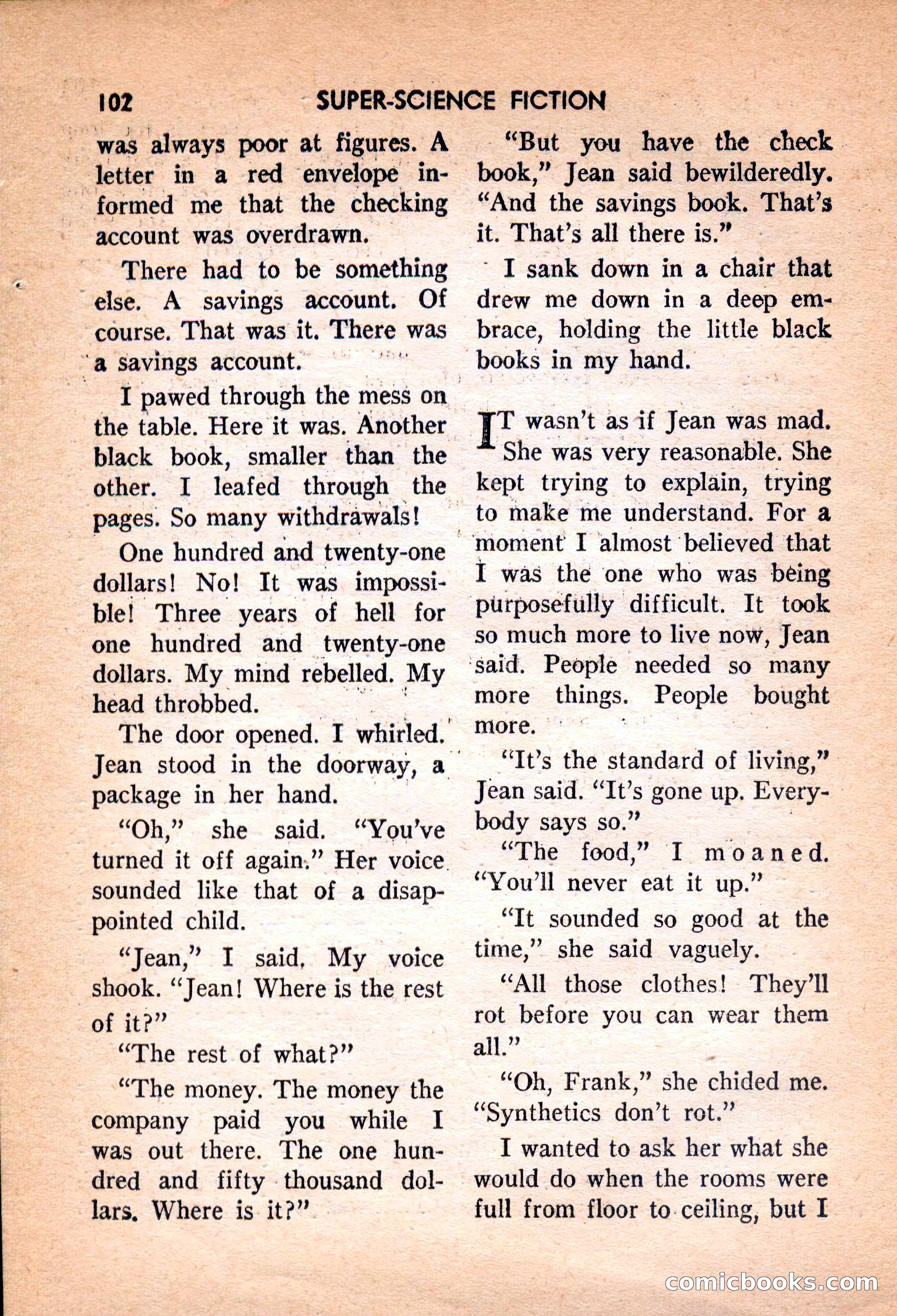 Super Science Fiction, February 1957 — page 104 of 132
