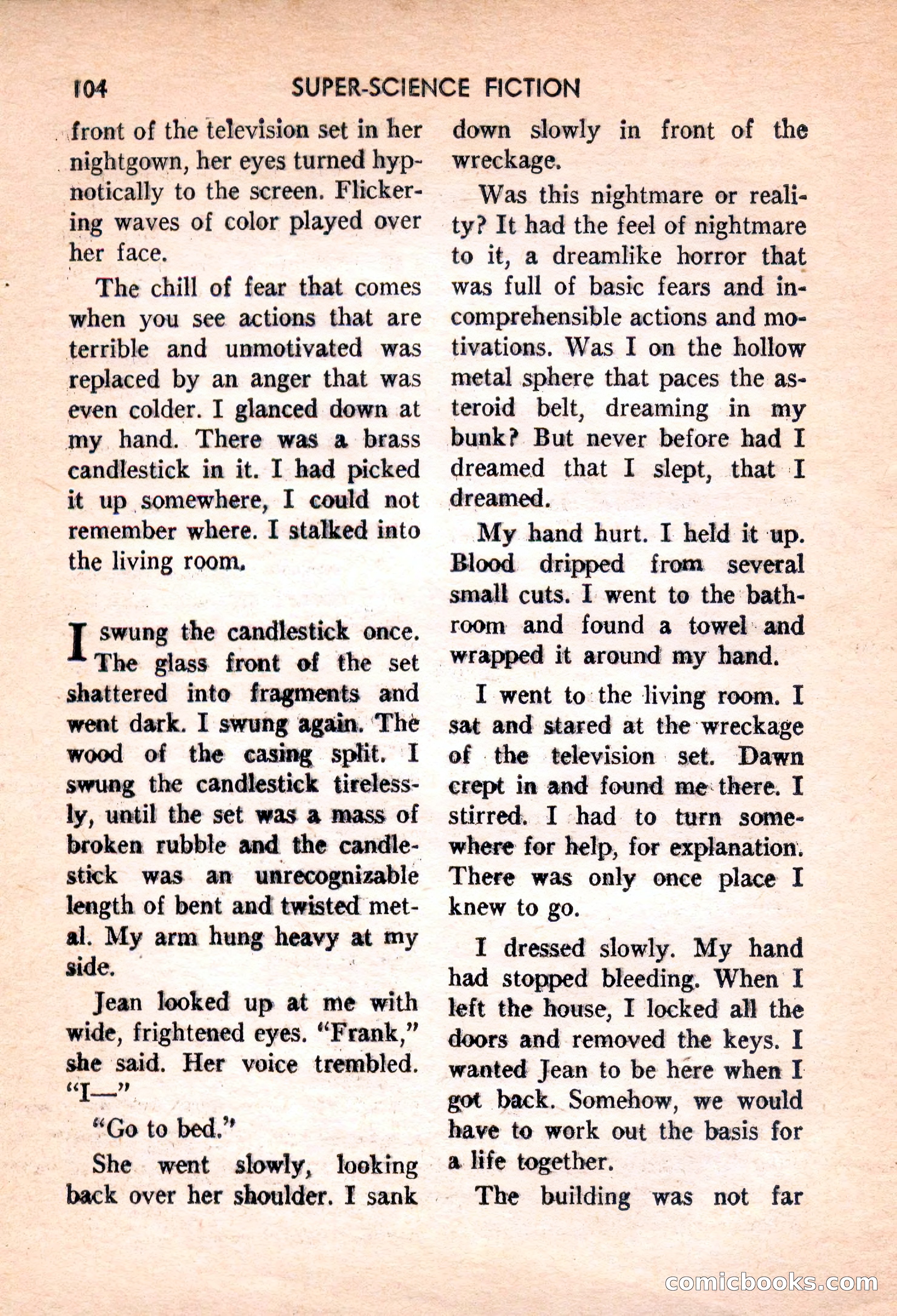 Super Science Fiction, February 1957 — page 106 of 132