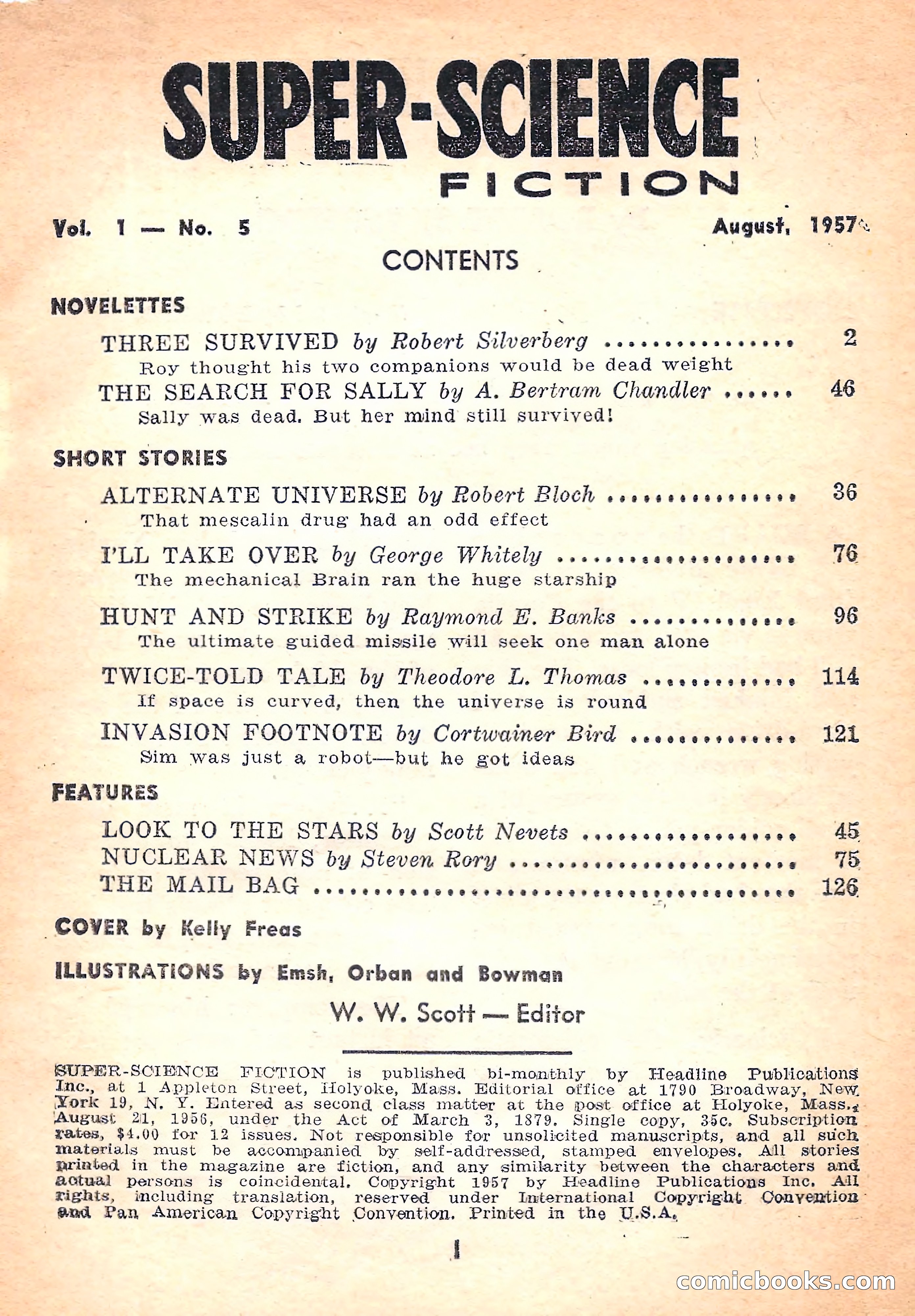 Super Science Fiction, August 1957 — page 3 of 132