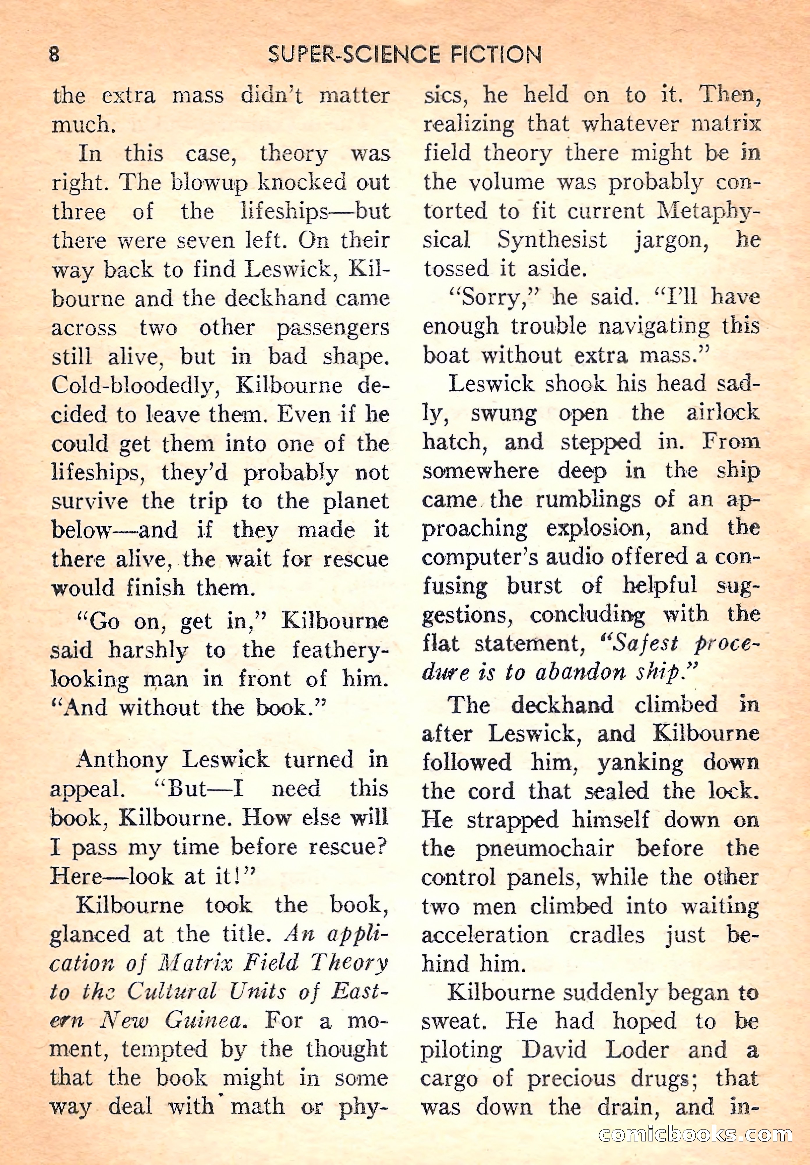 Super Science Fiction, August 1957 — page 10 of 132