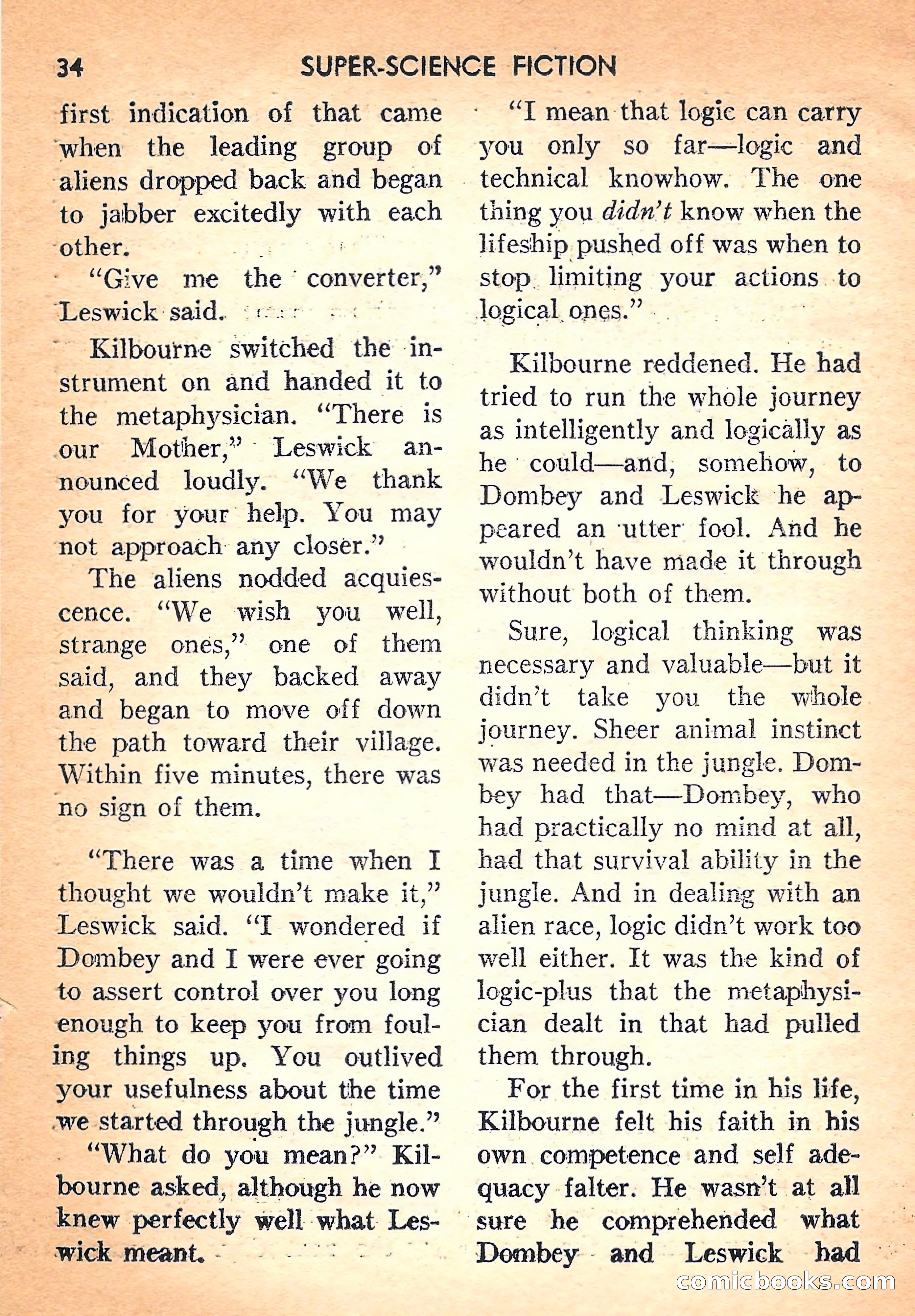 Super Science Fiction, August 1957 — page 36 of 132