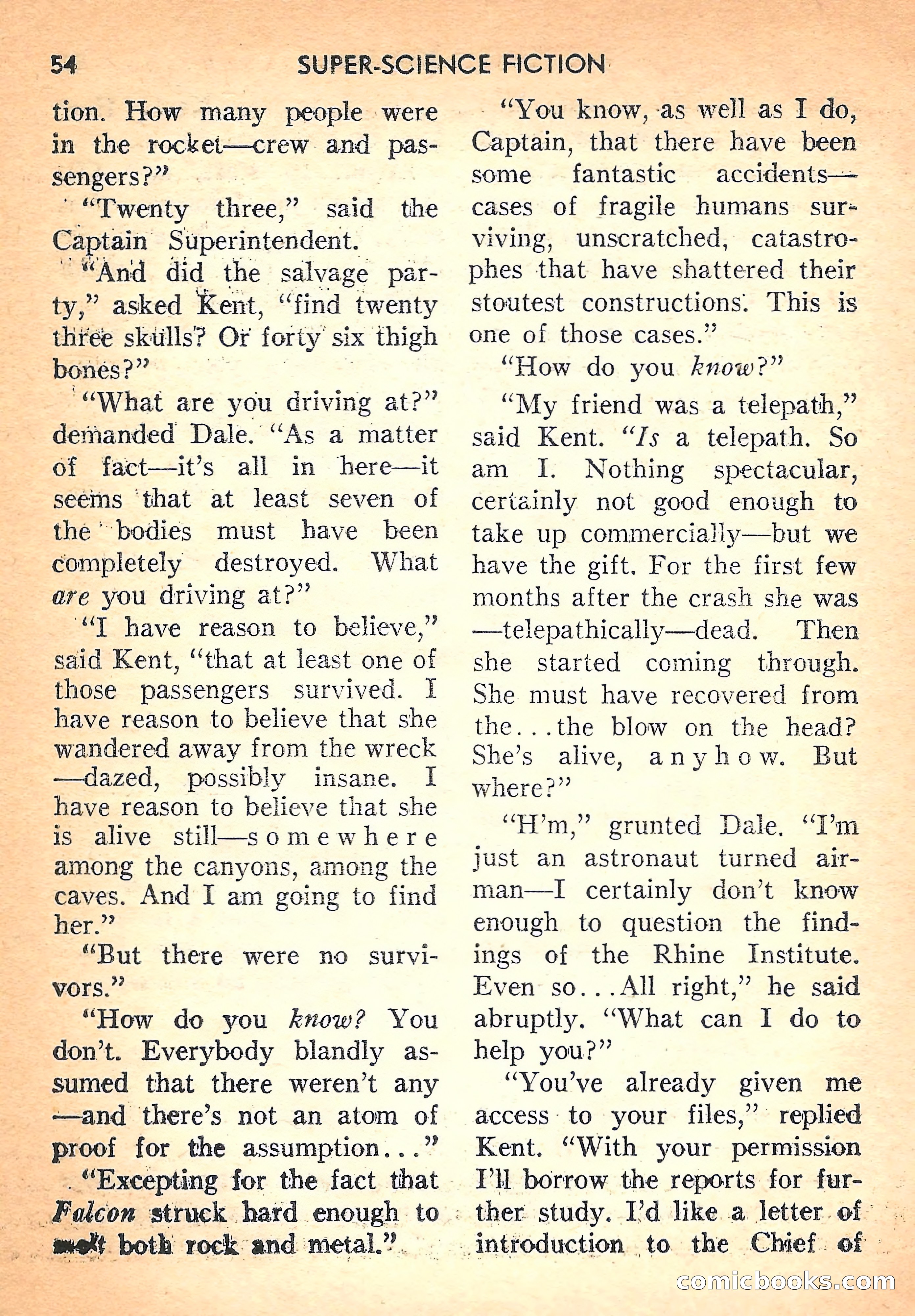 Super Science Fiction, August 1957 — page 56 of 132
