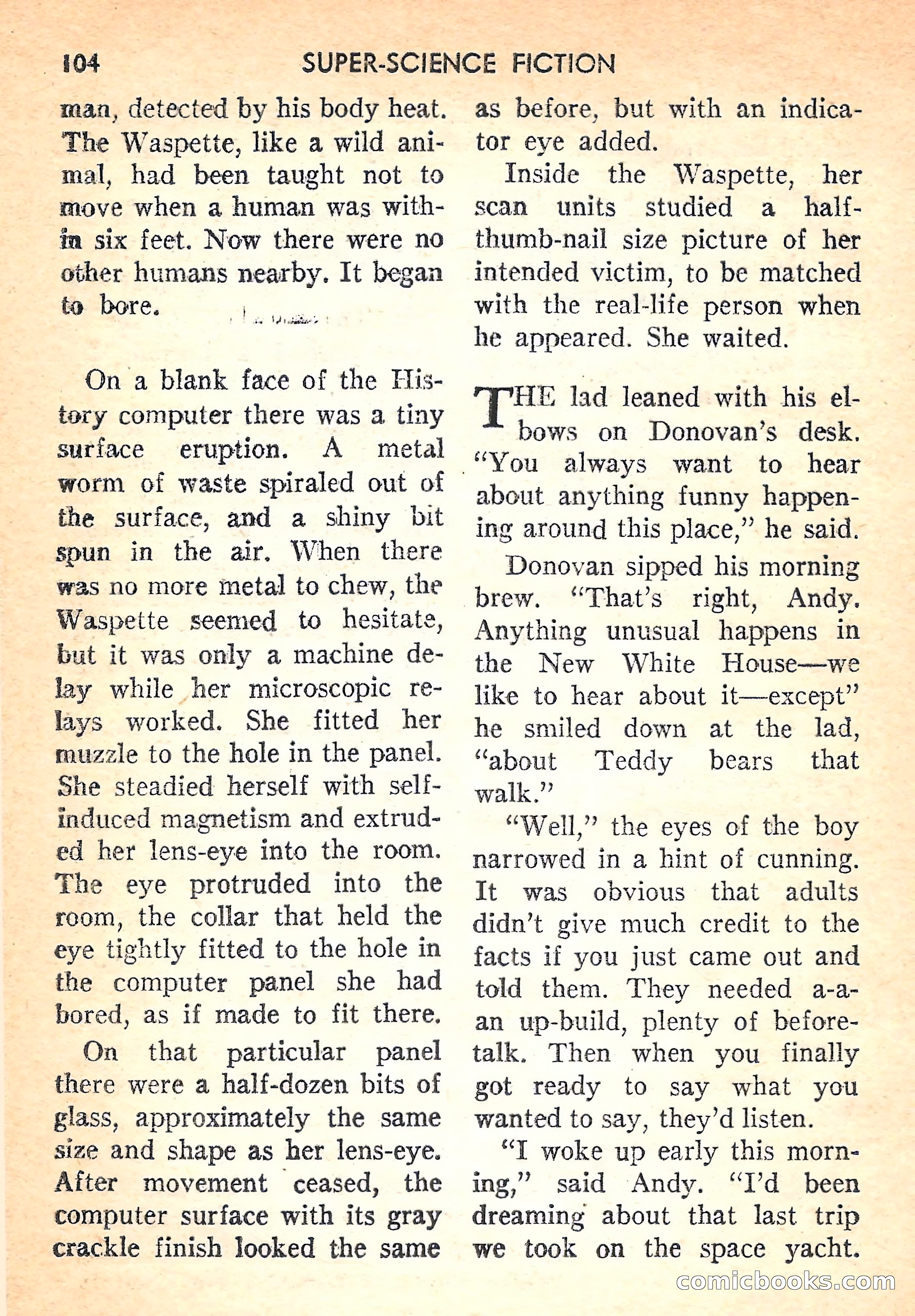 Super Science Fiction, August 1957 — page 106 of 132