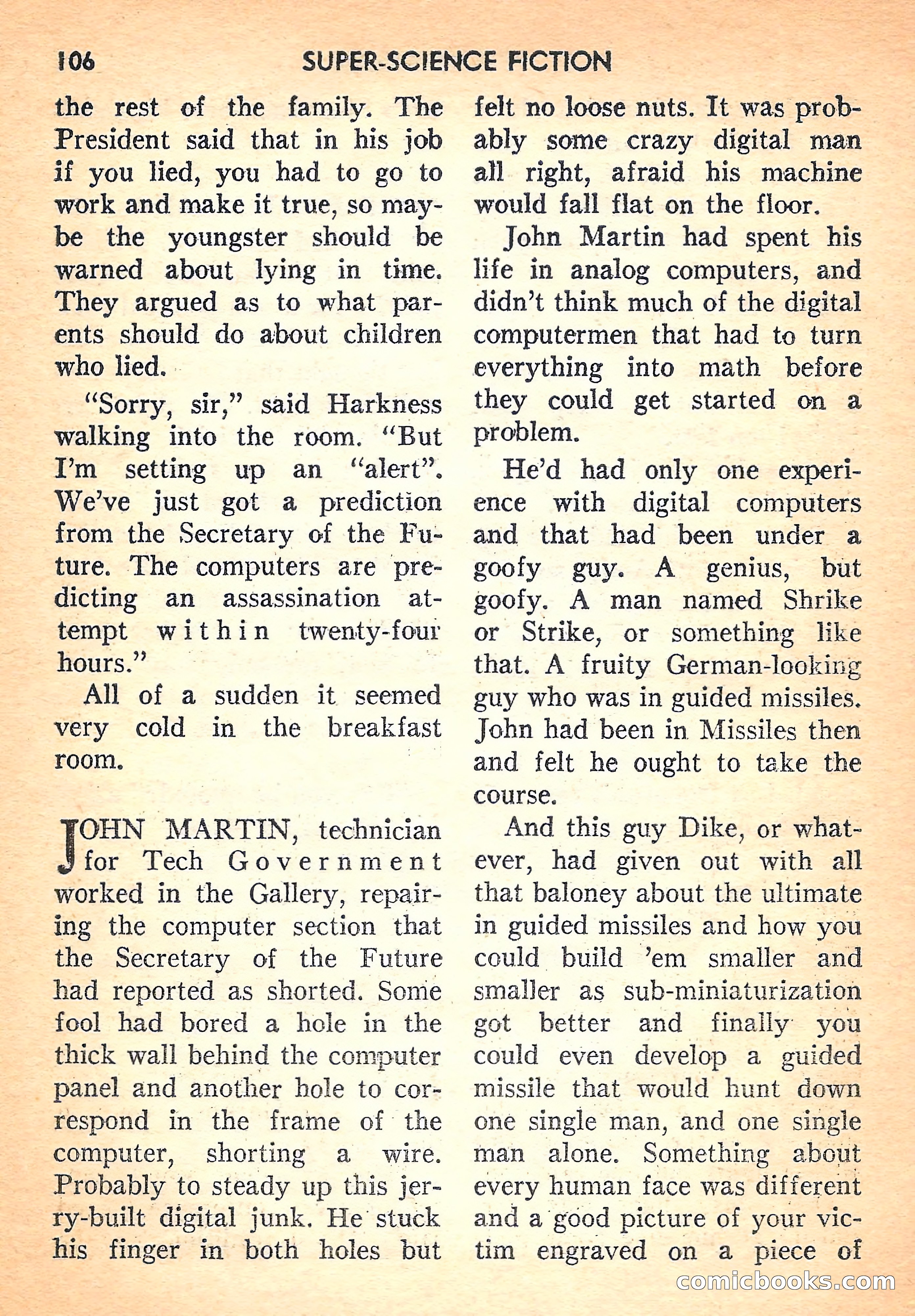 Super Science Fiction, August 1957 — page 108 of 132