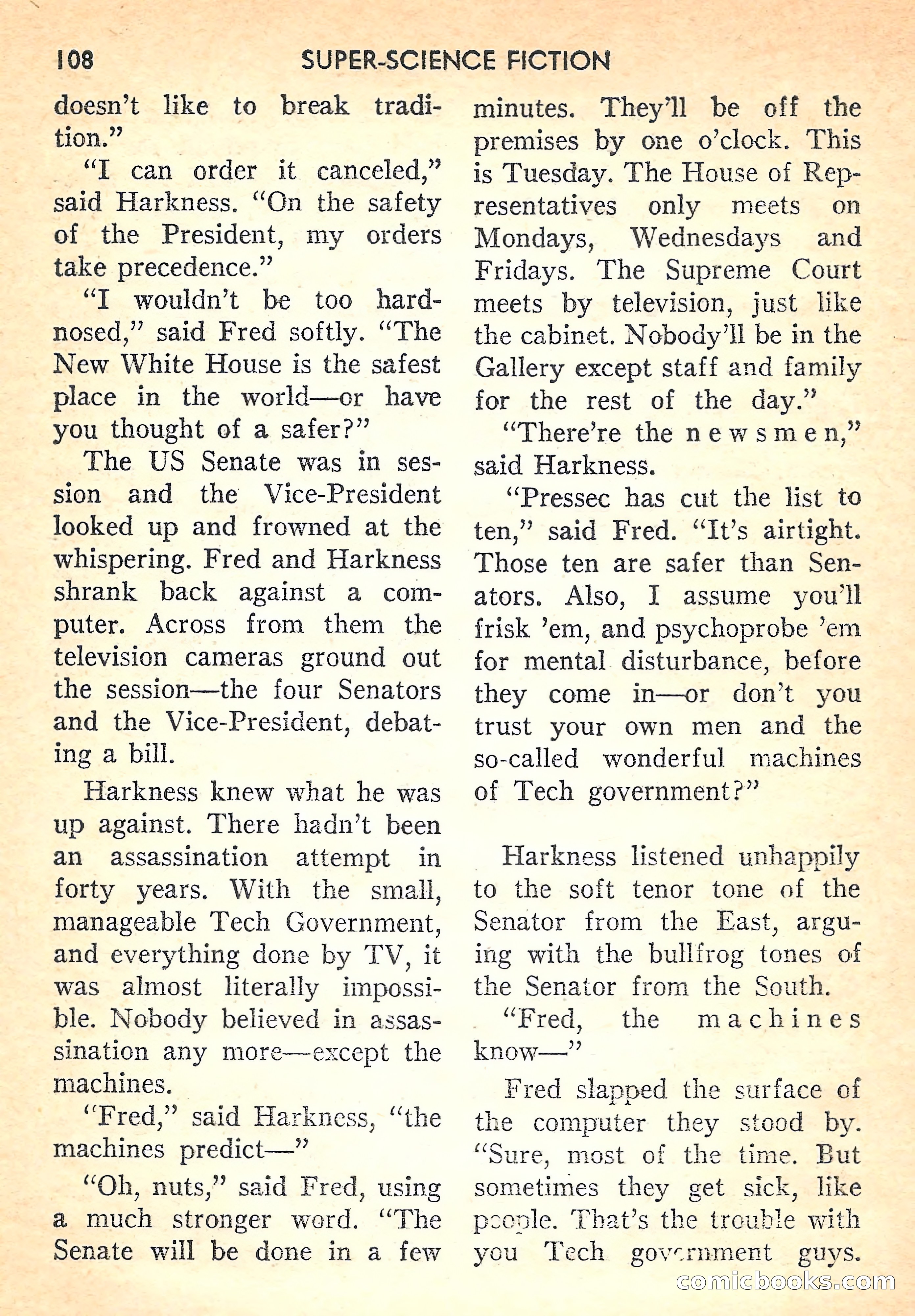 Super Science Fiction, August 1957 — page 110 of 132