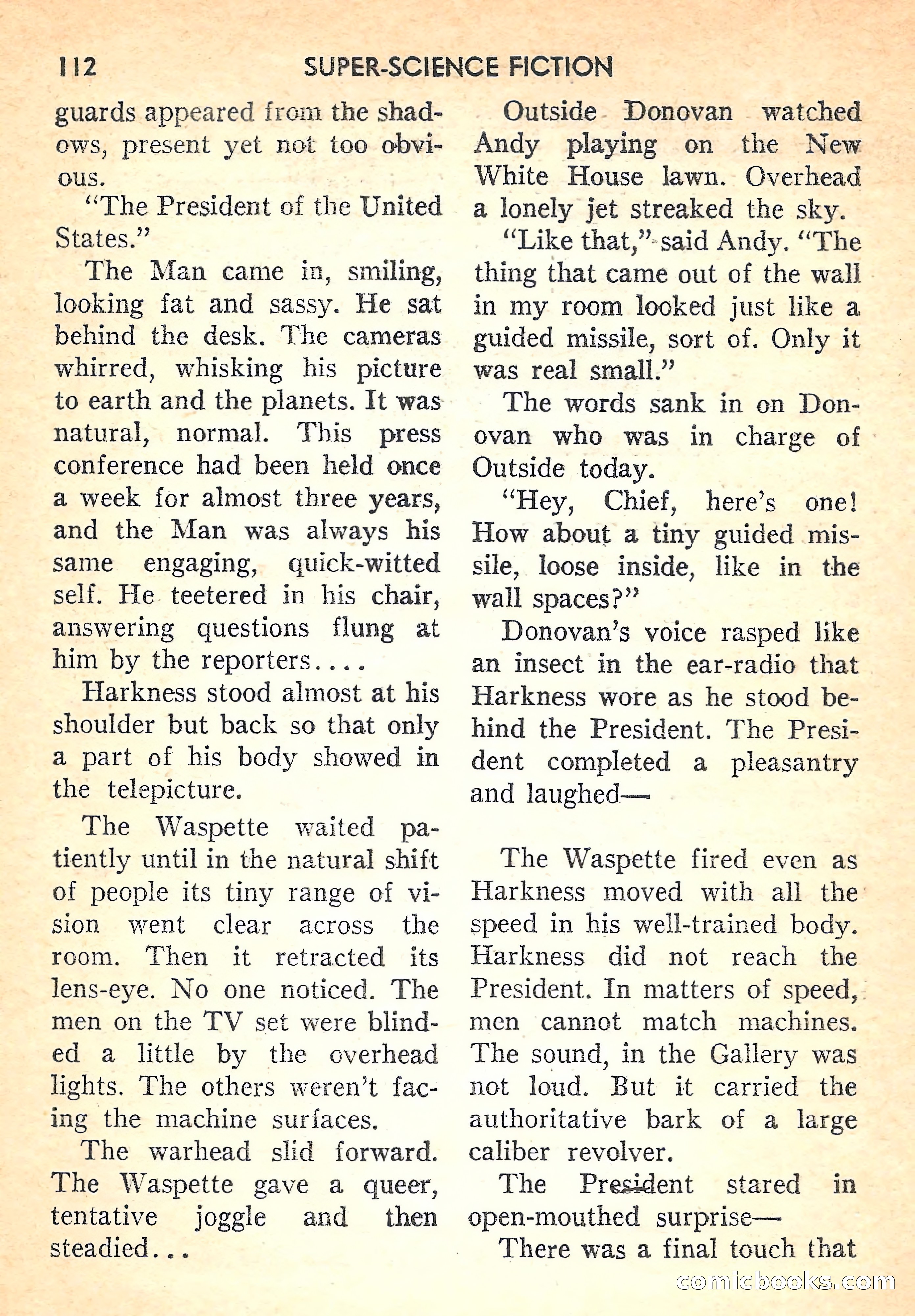 Super Science Fiction, August 1957 — page 114 of 132
