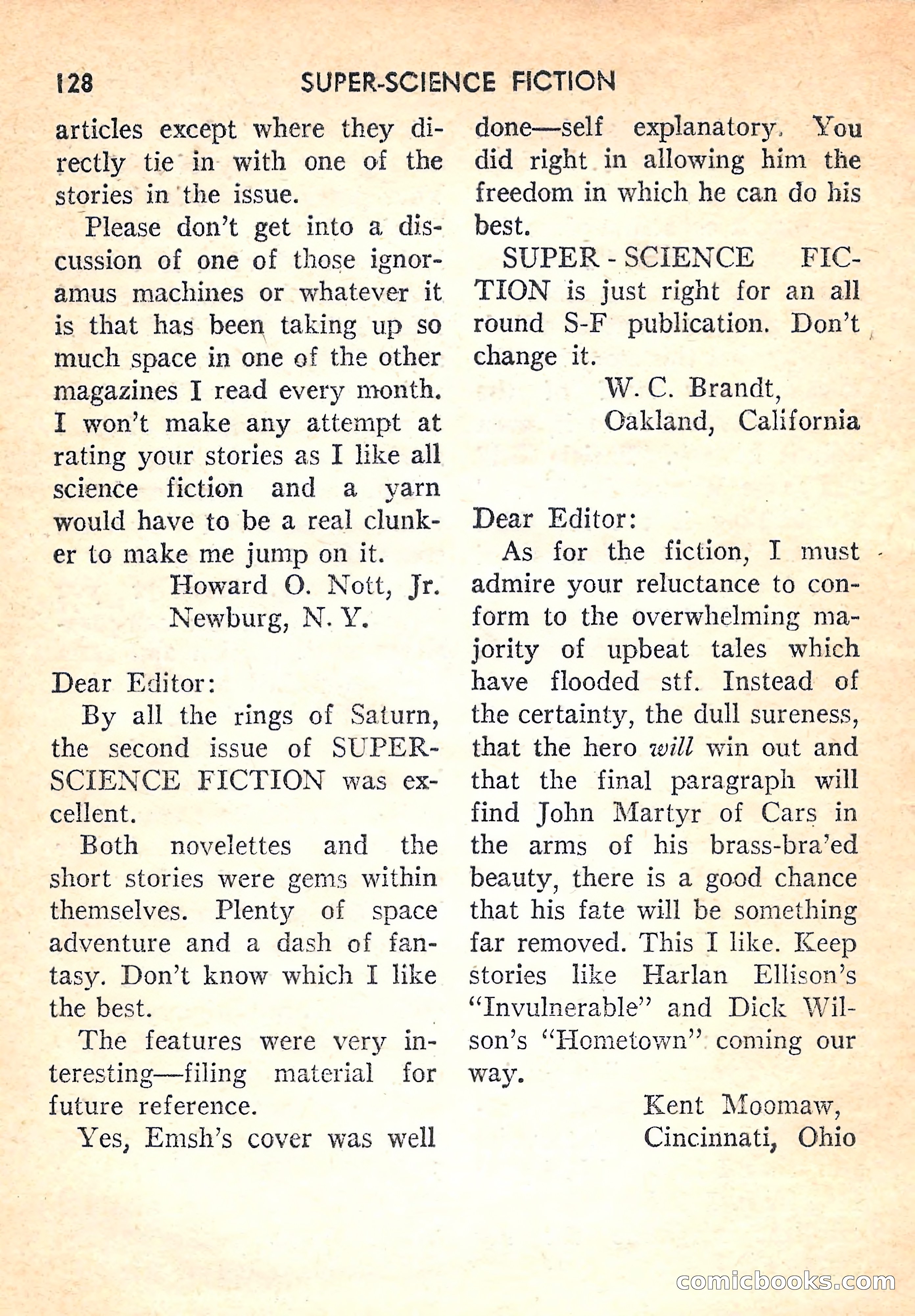 Super Science Fiction, August 1957 — page 130 of 132