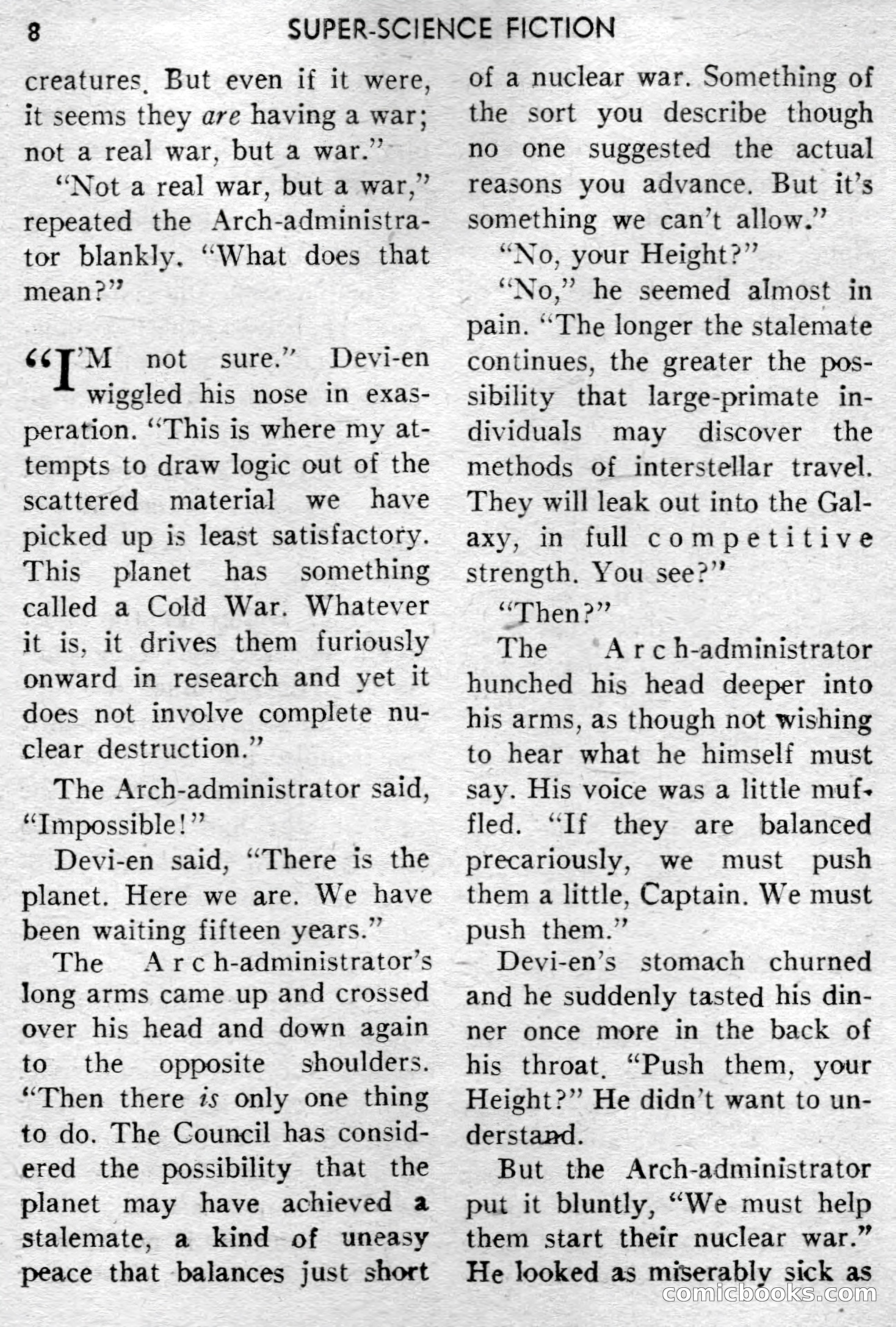 Super-Science Fiction, December 1957 — page 10 of 132