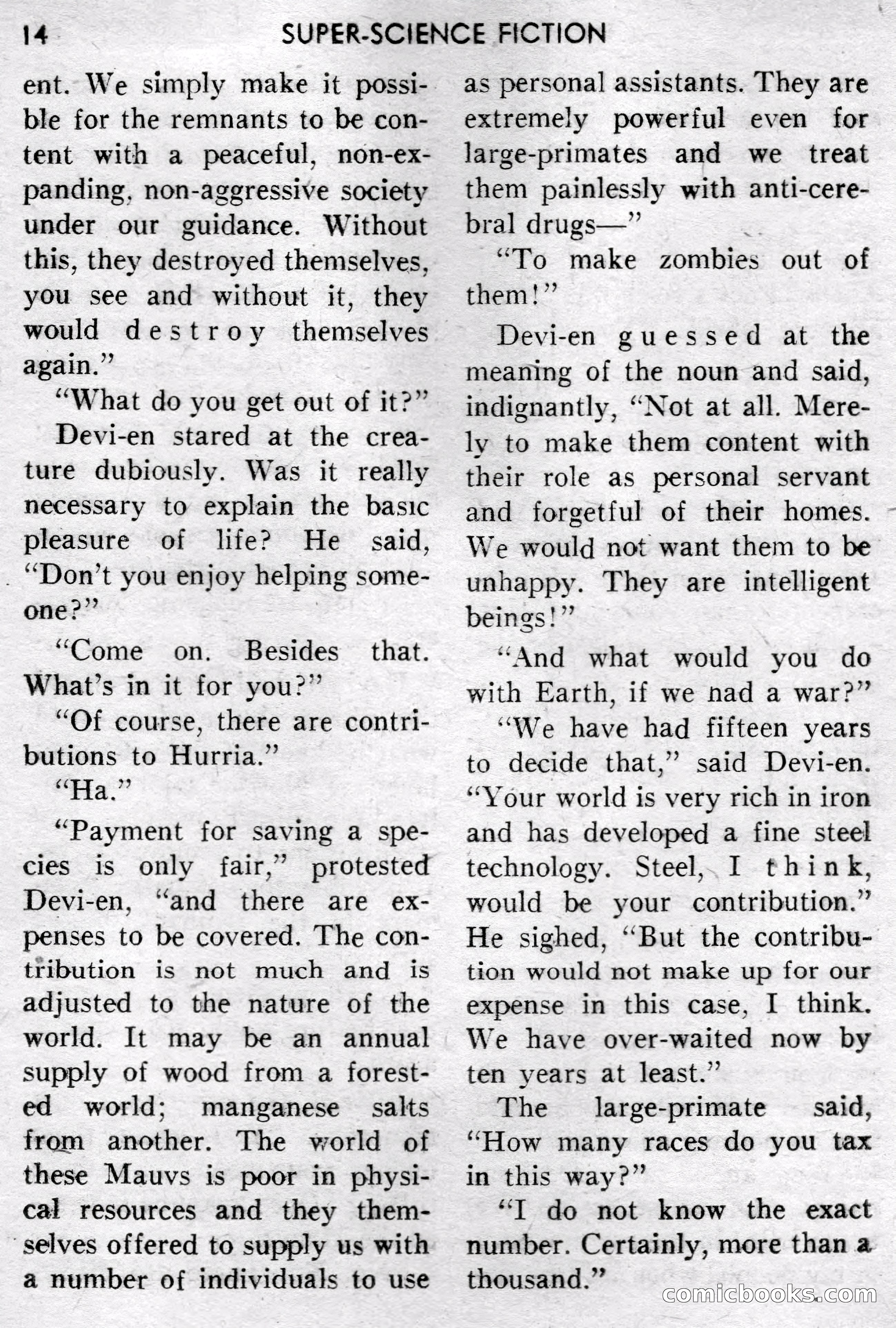 Super-Science Fiction, December 1957 — page 16 of 132