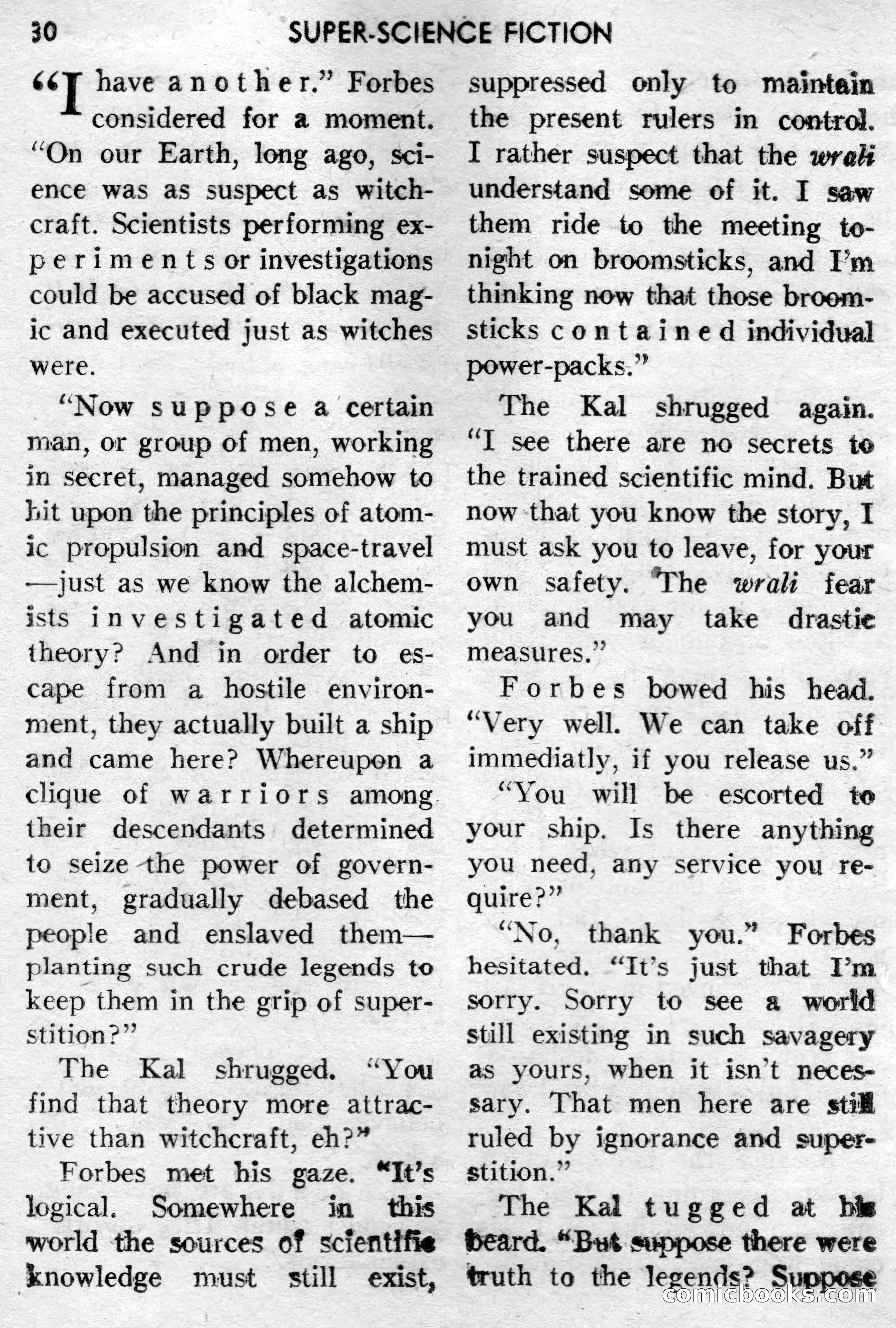Super-Science Fiction, December 1957 — page 32 of 132