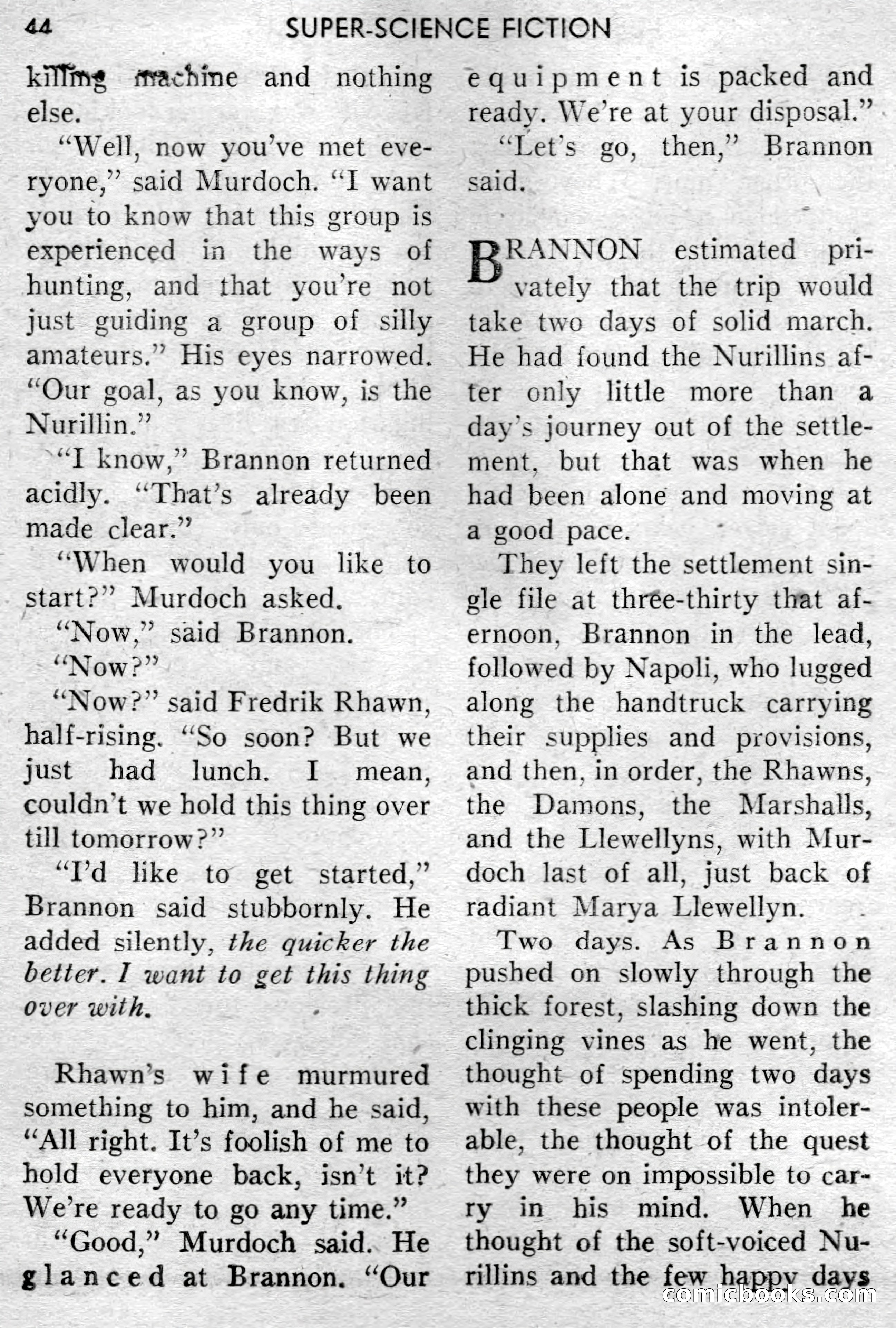 Super-Science Fiction, December 1957 — page 46 of 132