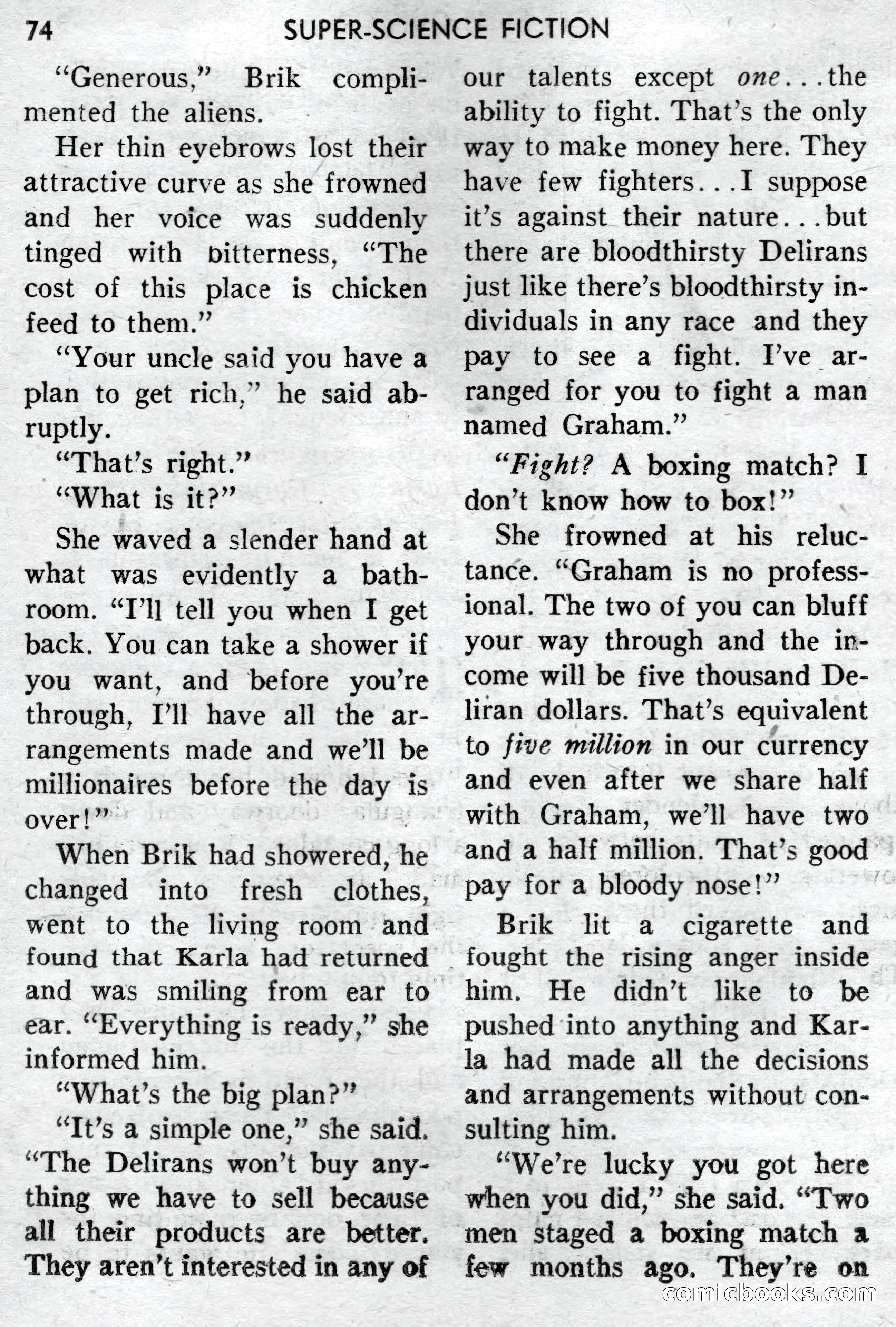 Super-Science Fiction, December 1957 — page 76 of 132