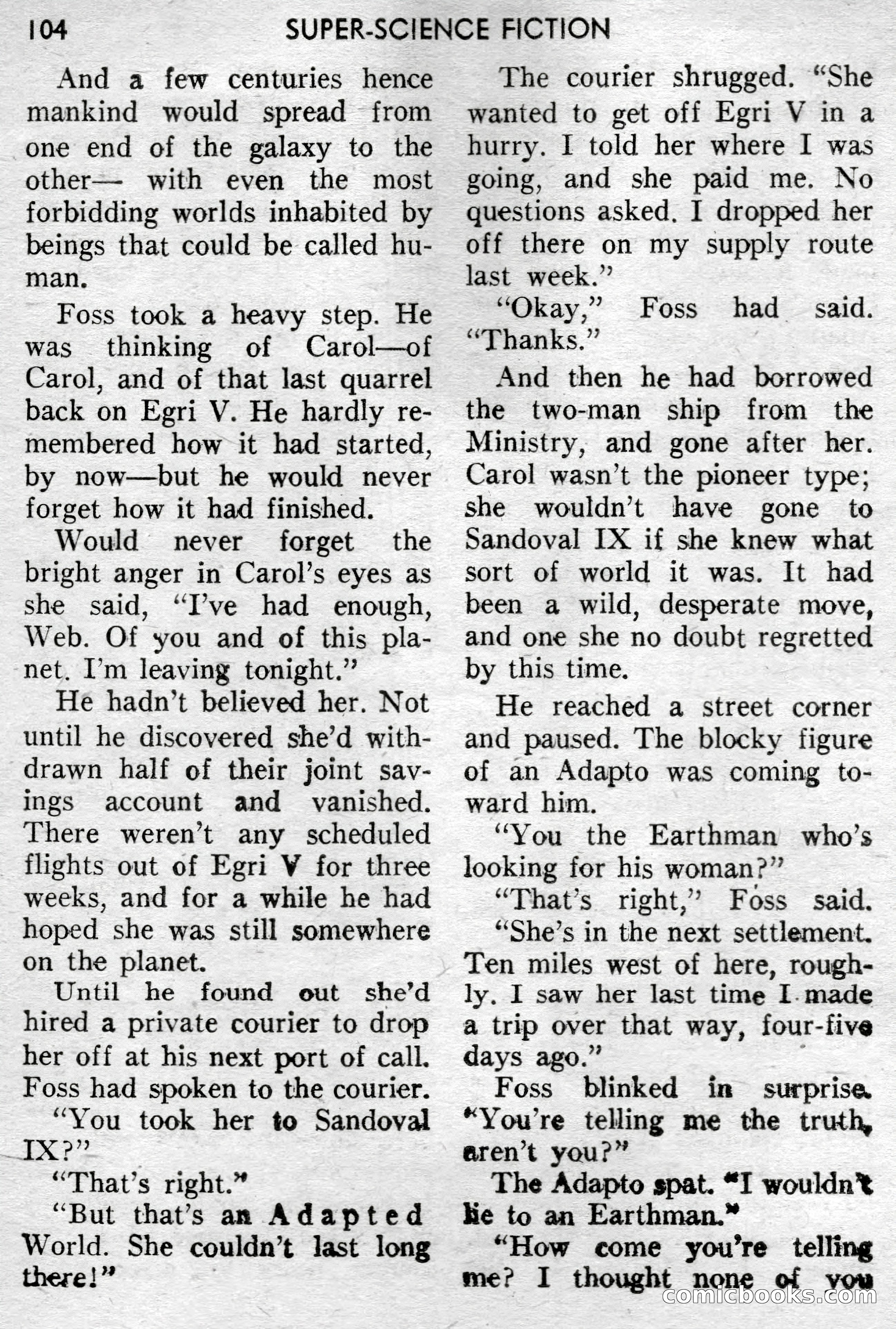 Super-Science Fiction, December 1957 — page 106 of 132