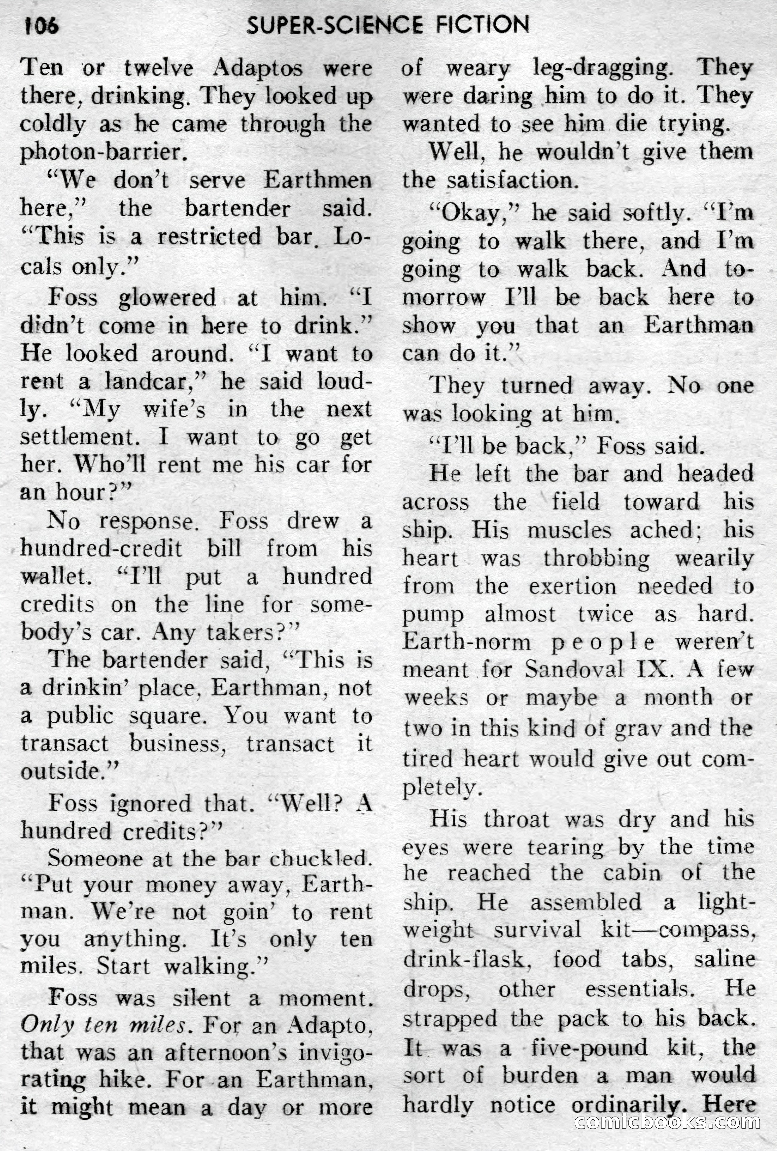 Super-Science Fiction, December 1957 — page 108 of 132