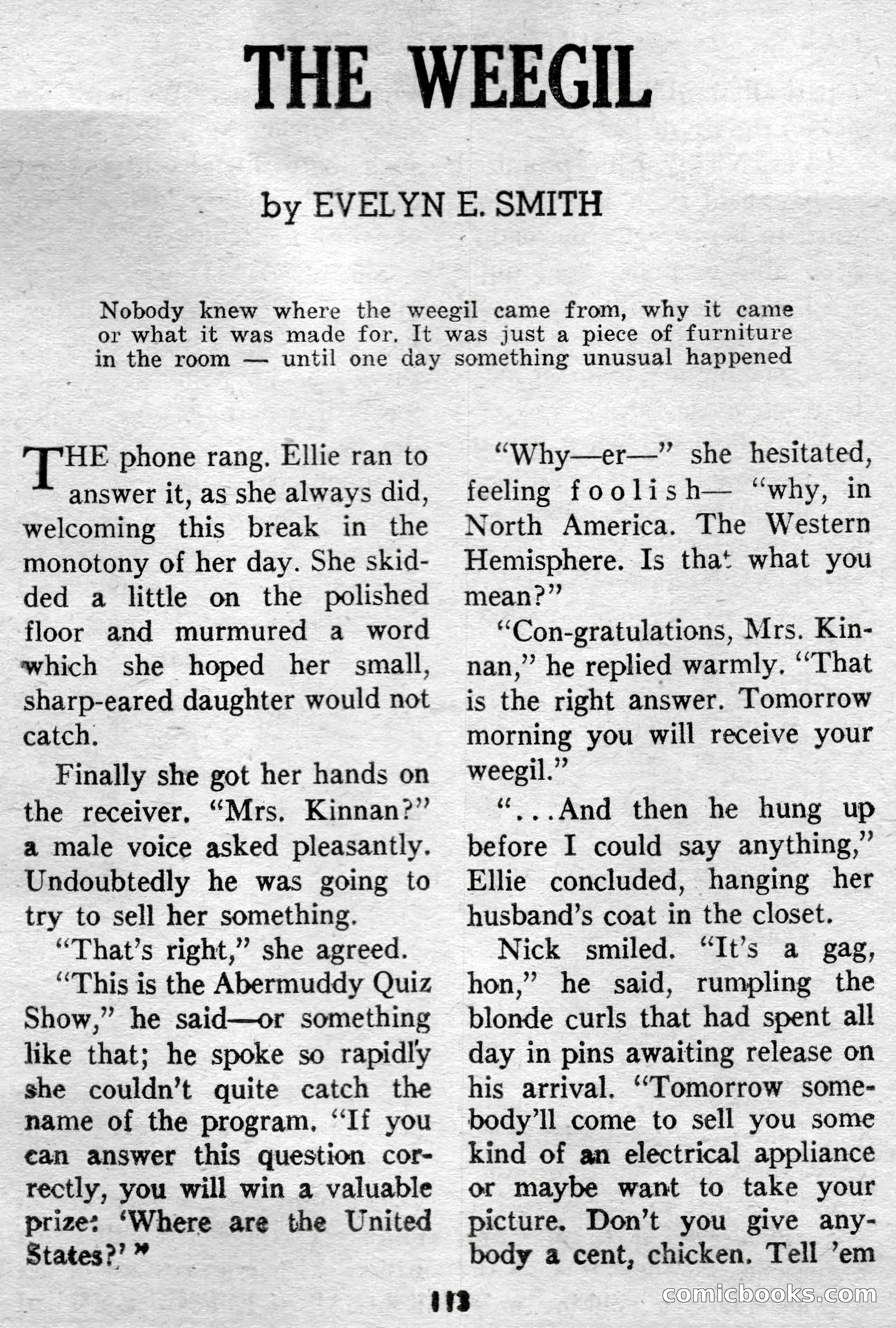 Super-Science Fiction, December 1957 — page 115 of 132