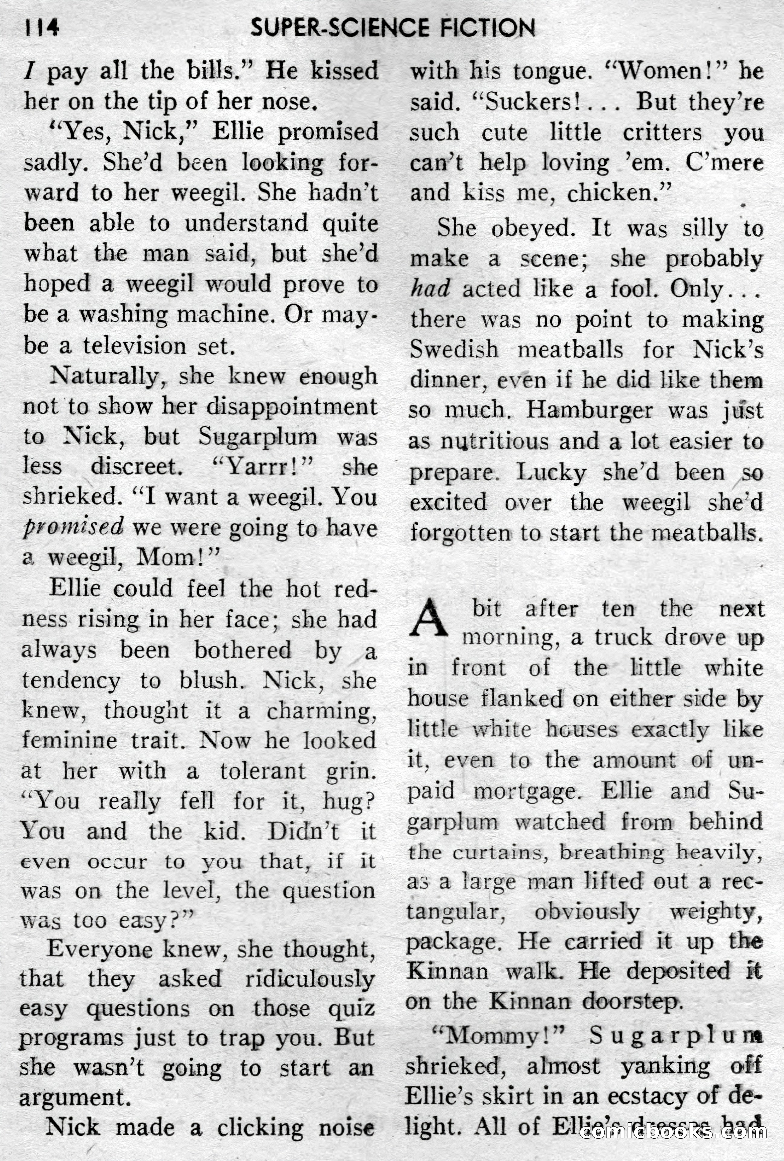 Super-Science Fiction, December 1957 — page 116 of 132