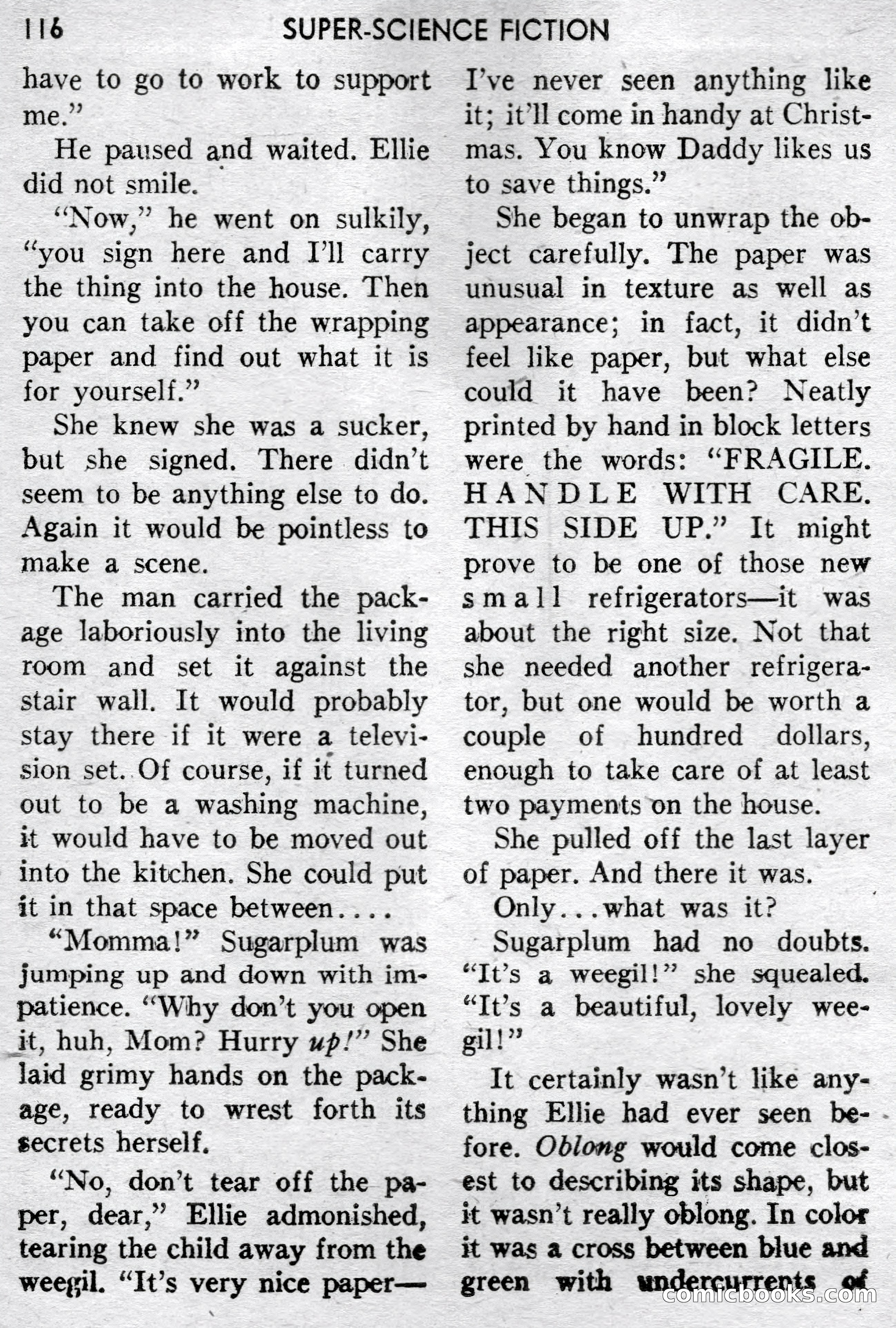 Super-Science Fiction, December 1957 — page 118 of 132