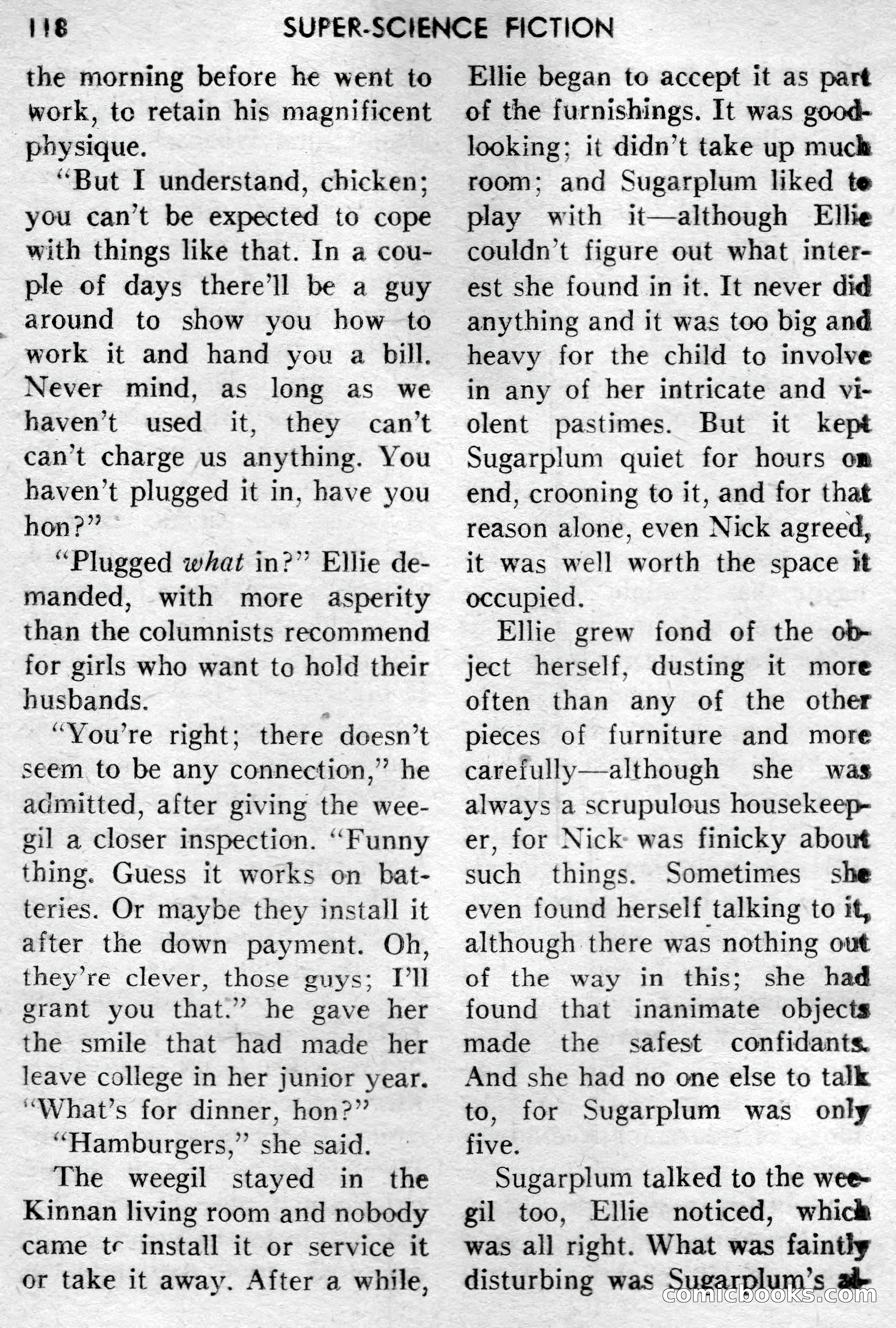 Super-Science Fiction, December 1957 — page 120 of 132