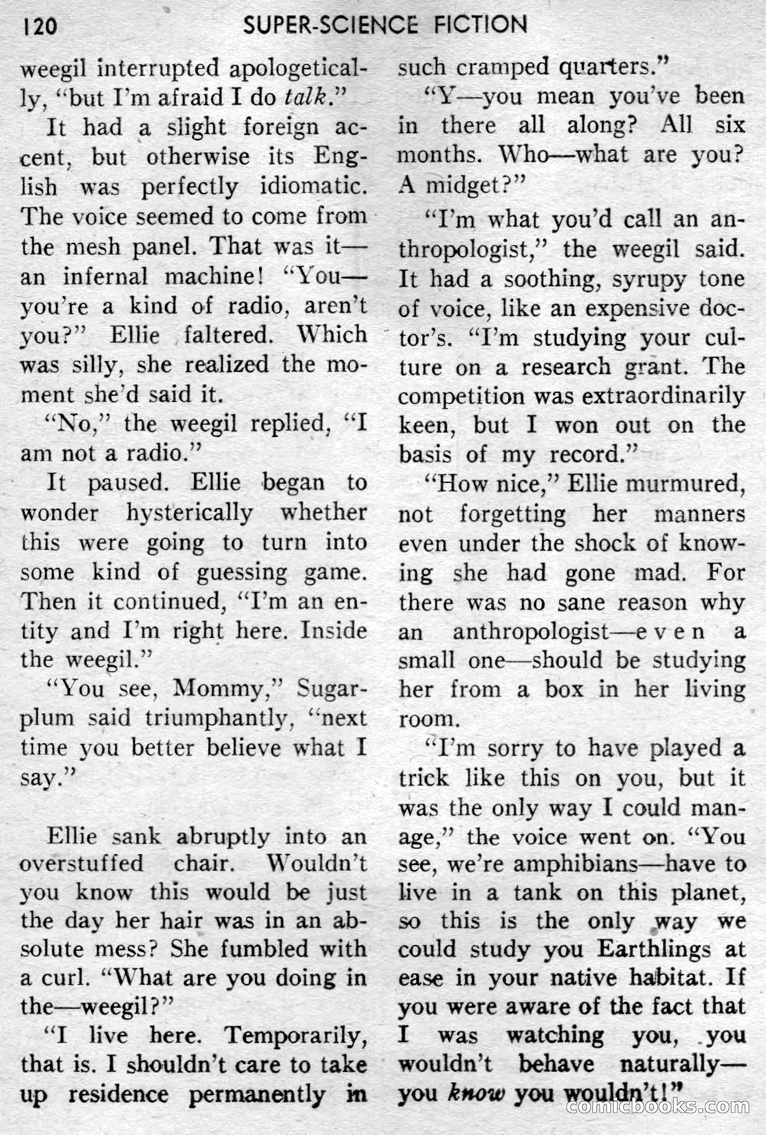 Super-Science Fiction, December 1957 — page 122 of 132
