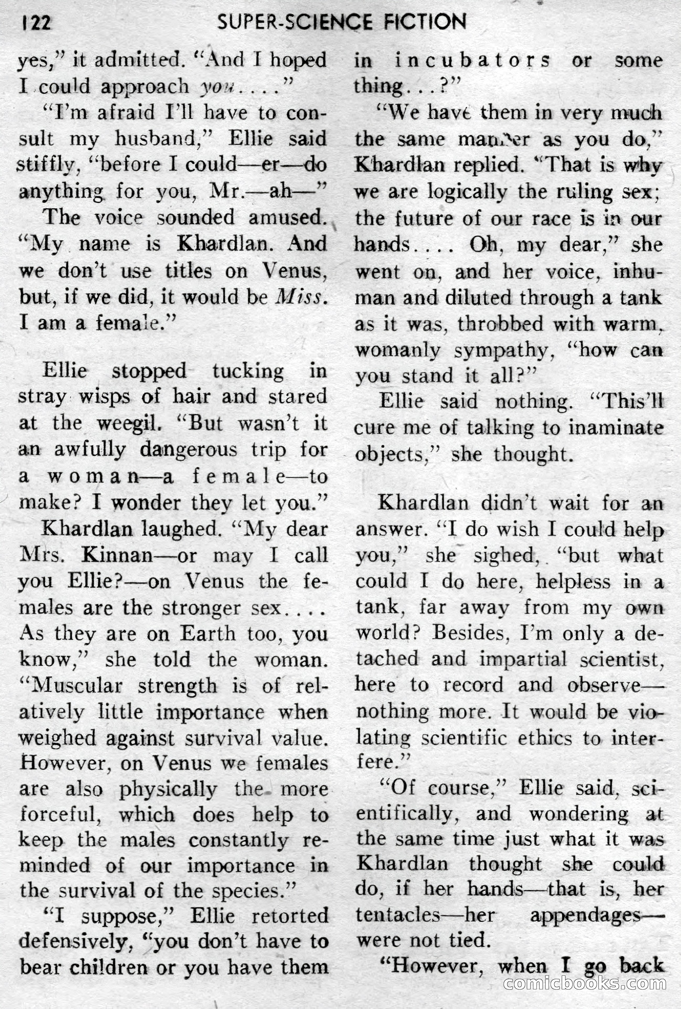 Super-Science Fiction, December 1957 — page 124 of 132