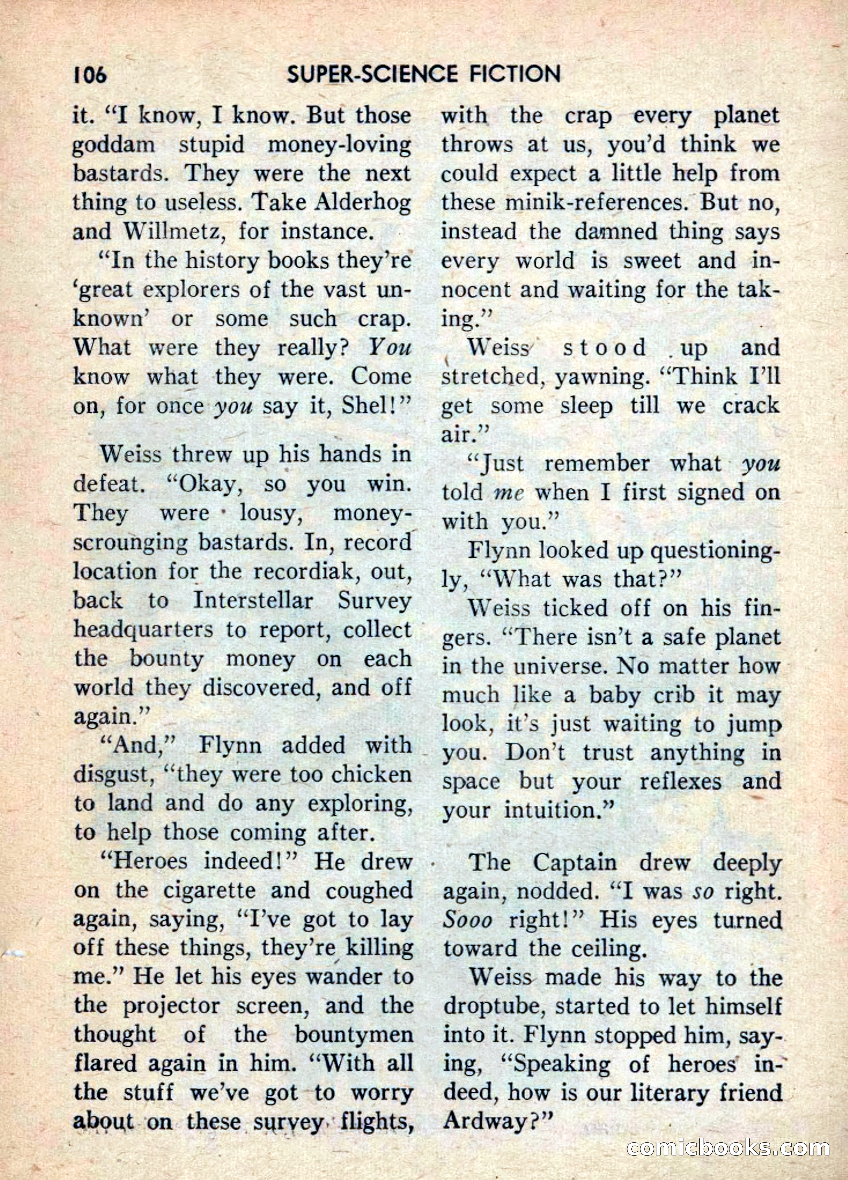 Super Science Fiction, June 1958 — page 108 of 132