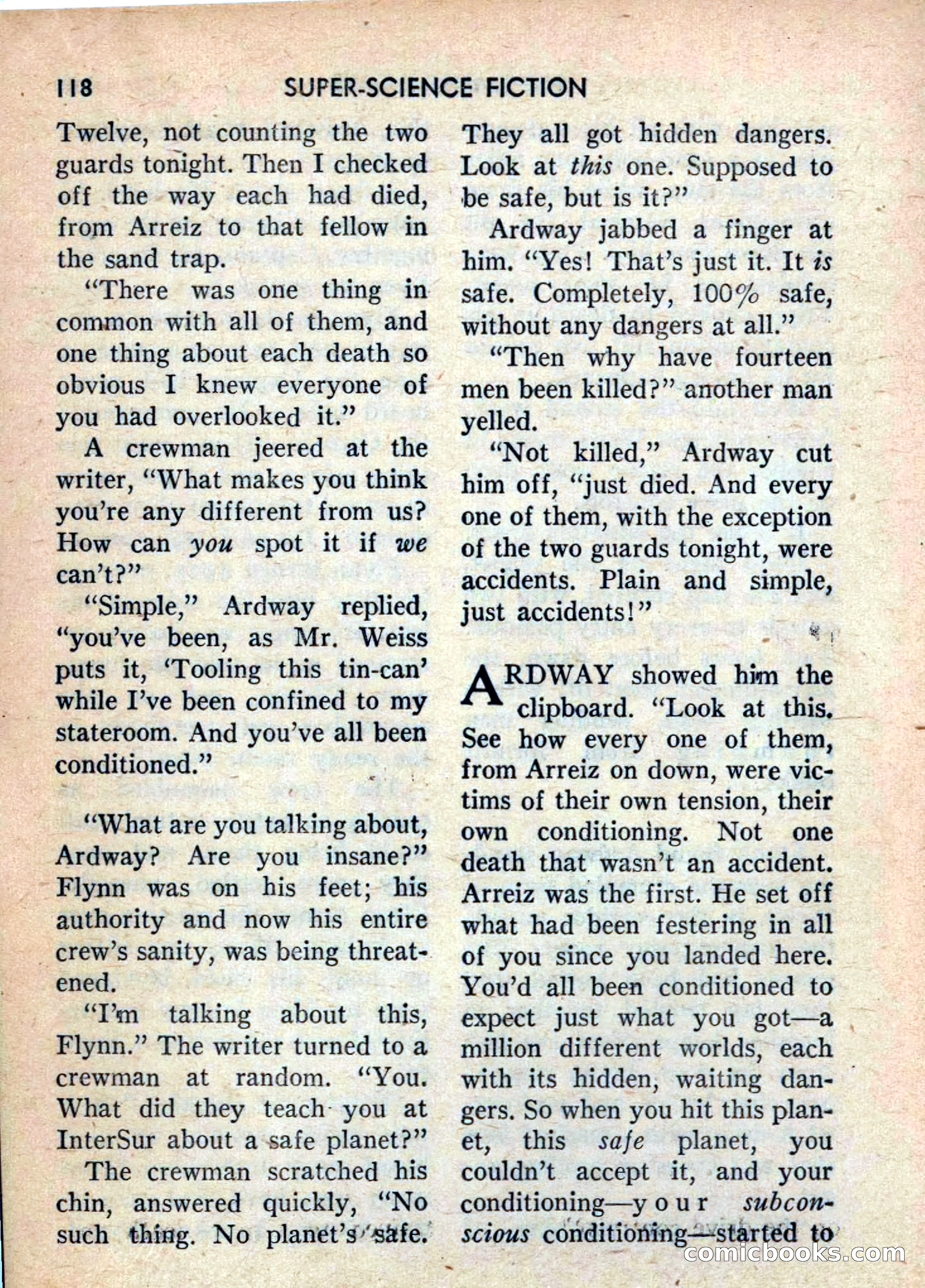 Super Science Fiction, June 1958 — page 120 of 132