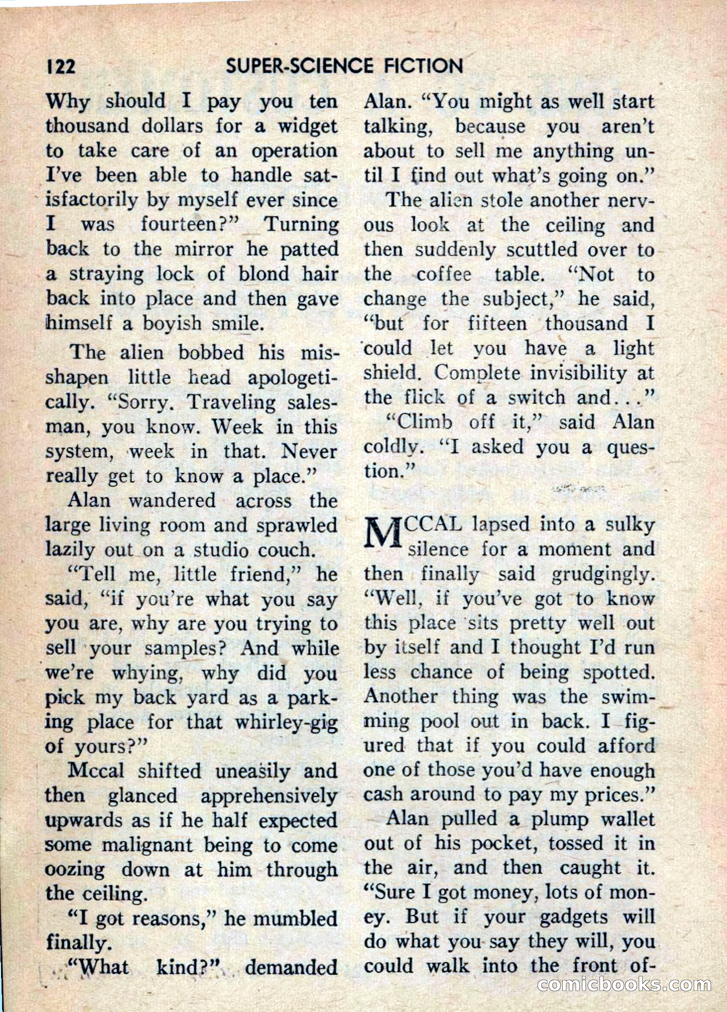 Super Science Fiction, June 1958 — page 124 of 132
