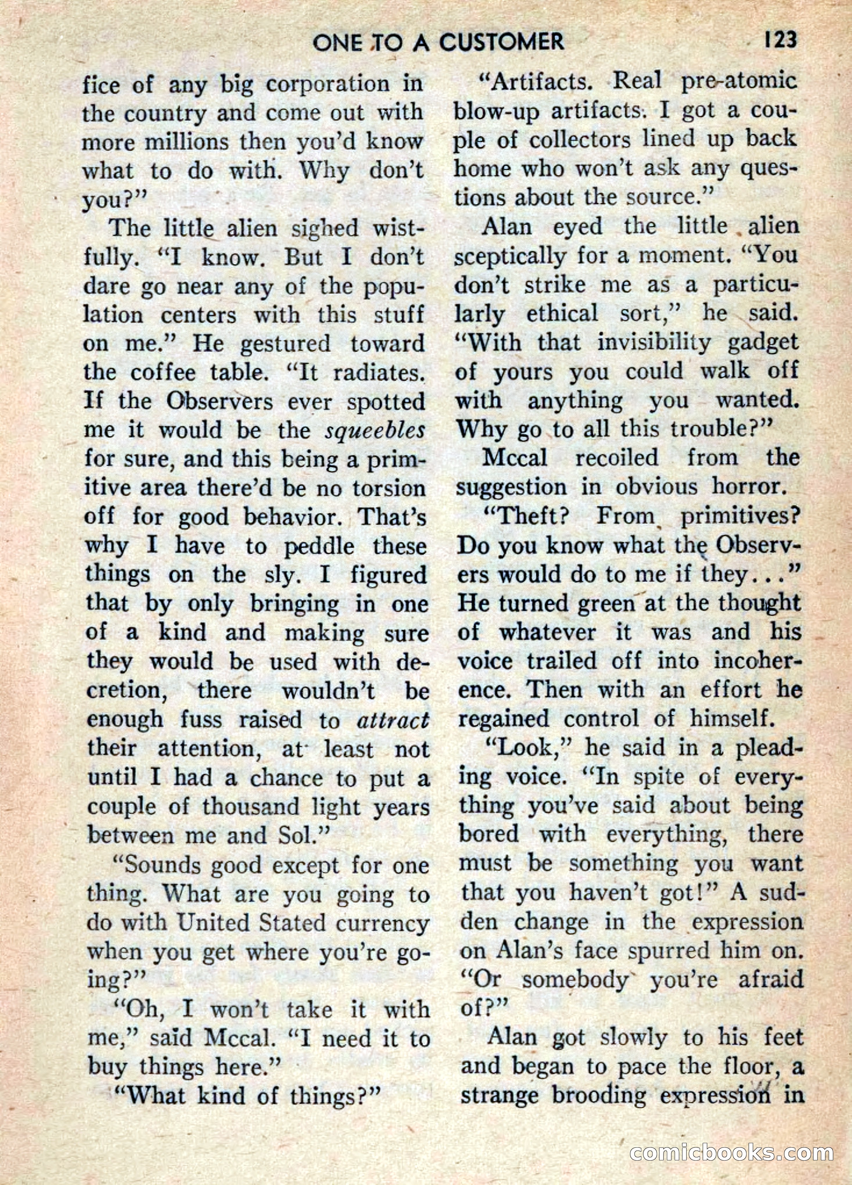 Super Science Fiction, June 1958 — page 125 of 132
