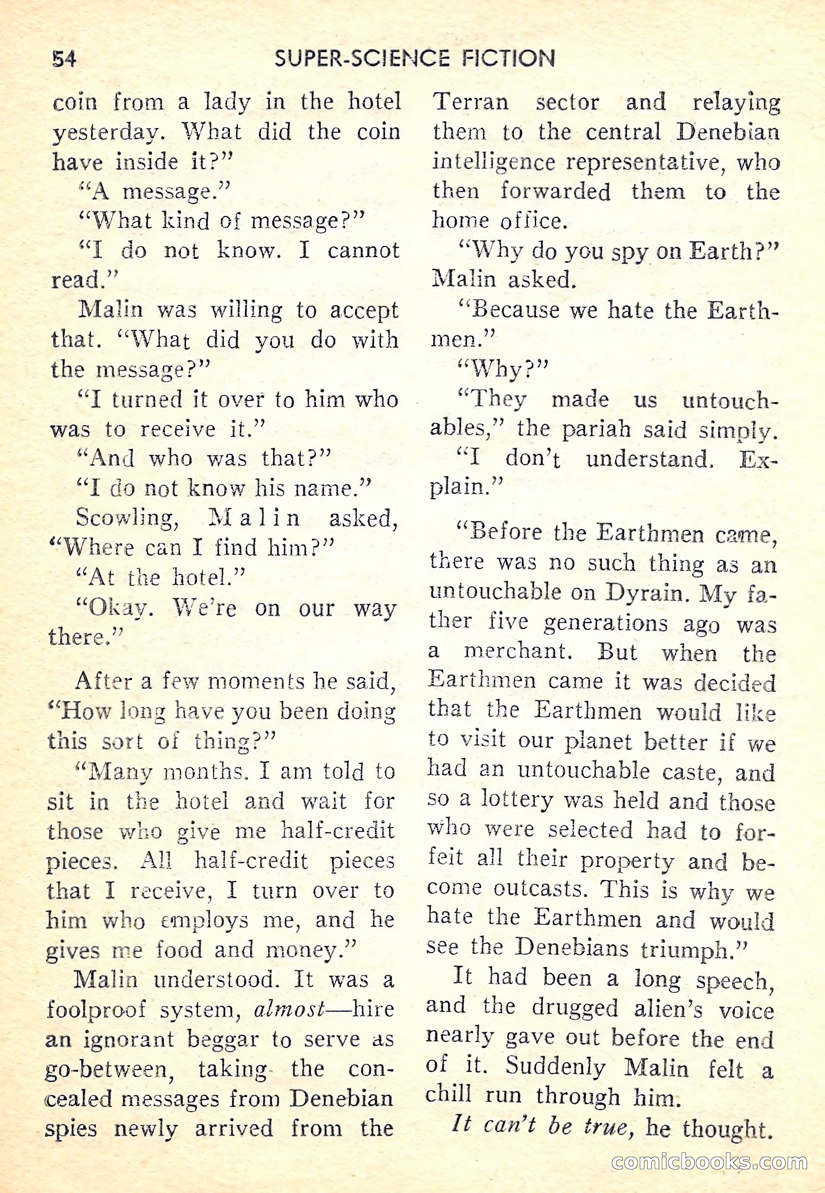Super-Science Fiction, October 1958 — page 56 of 132