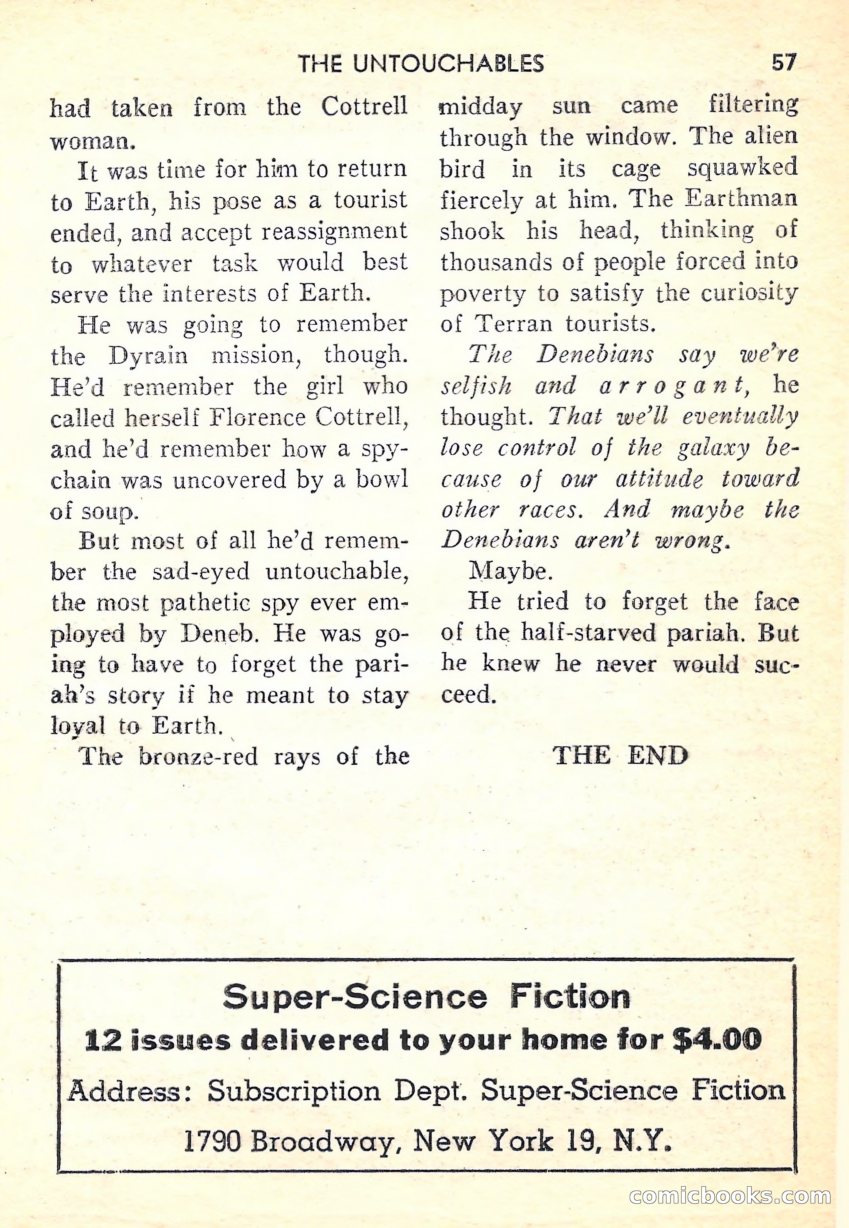 Super-Science Fiction, October 1958 — page 59 of 132