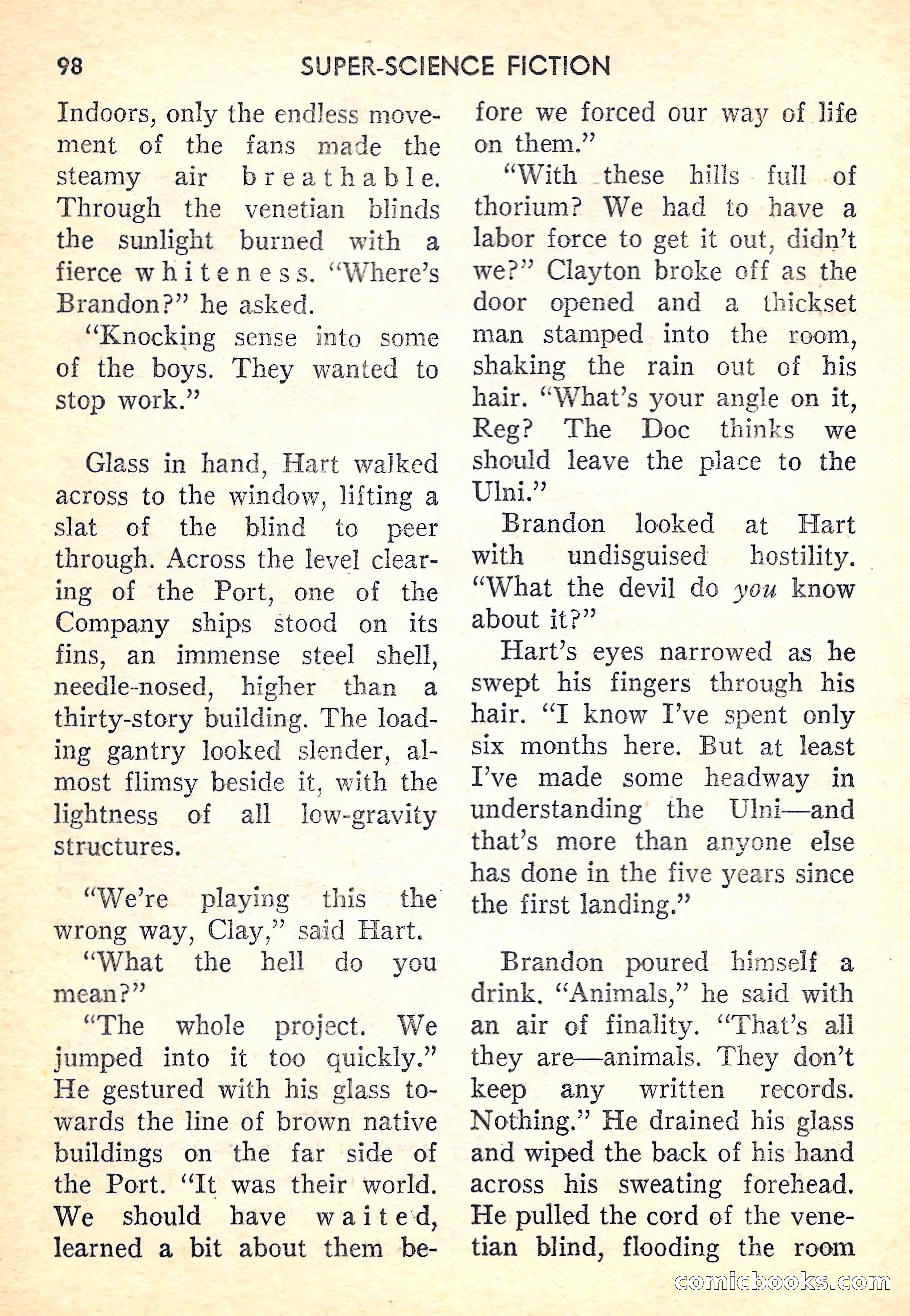 Super-Science Fiction, October 1958 — page 100 of 132