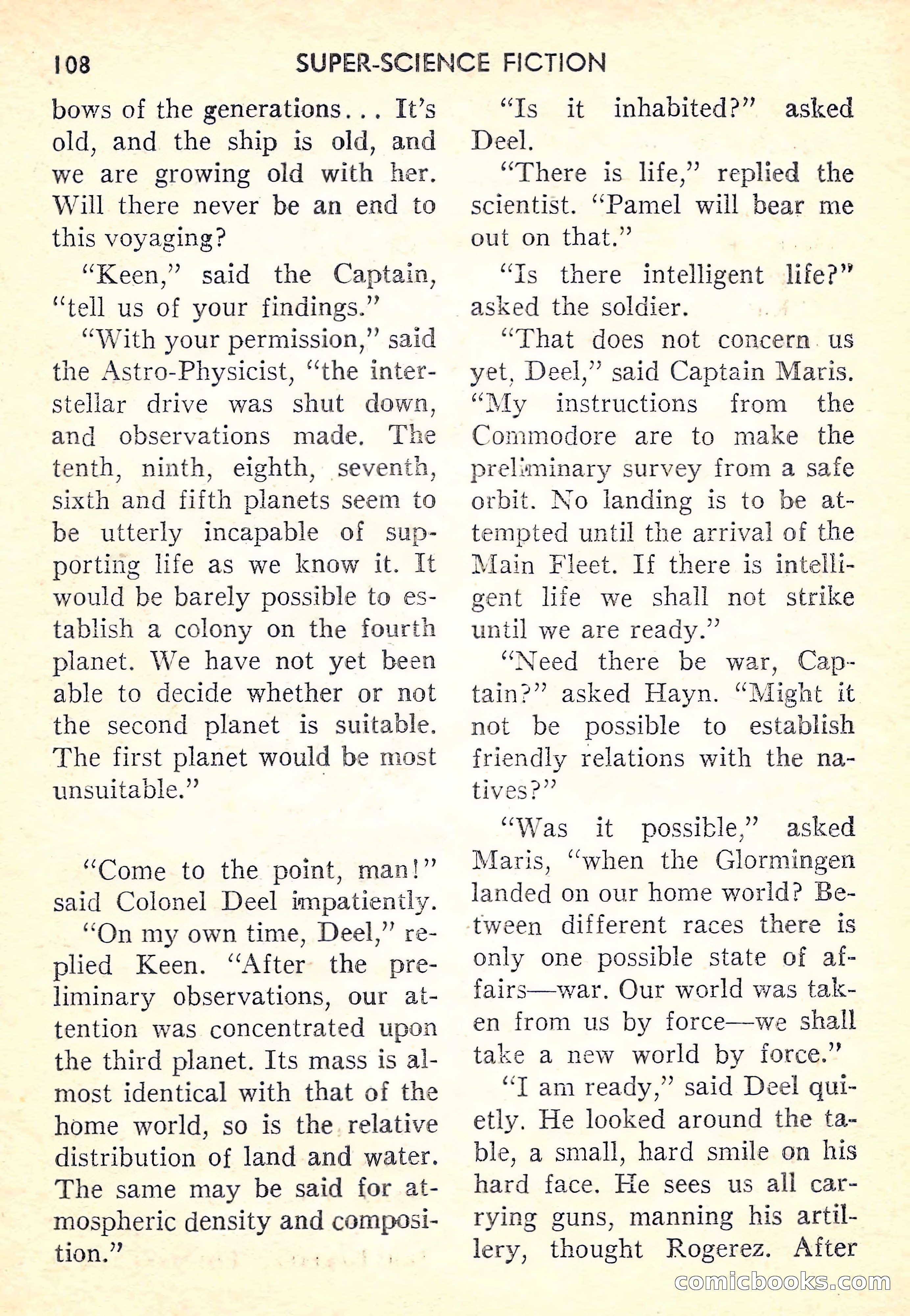 Super-Science Fiction, October 1958 — page 110 of 132