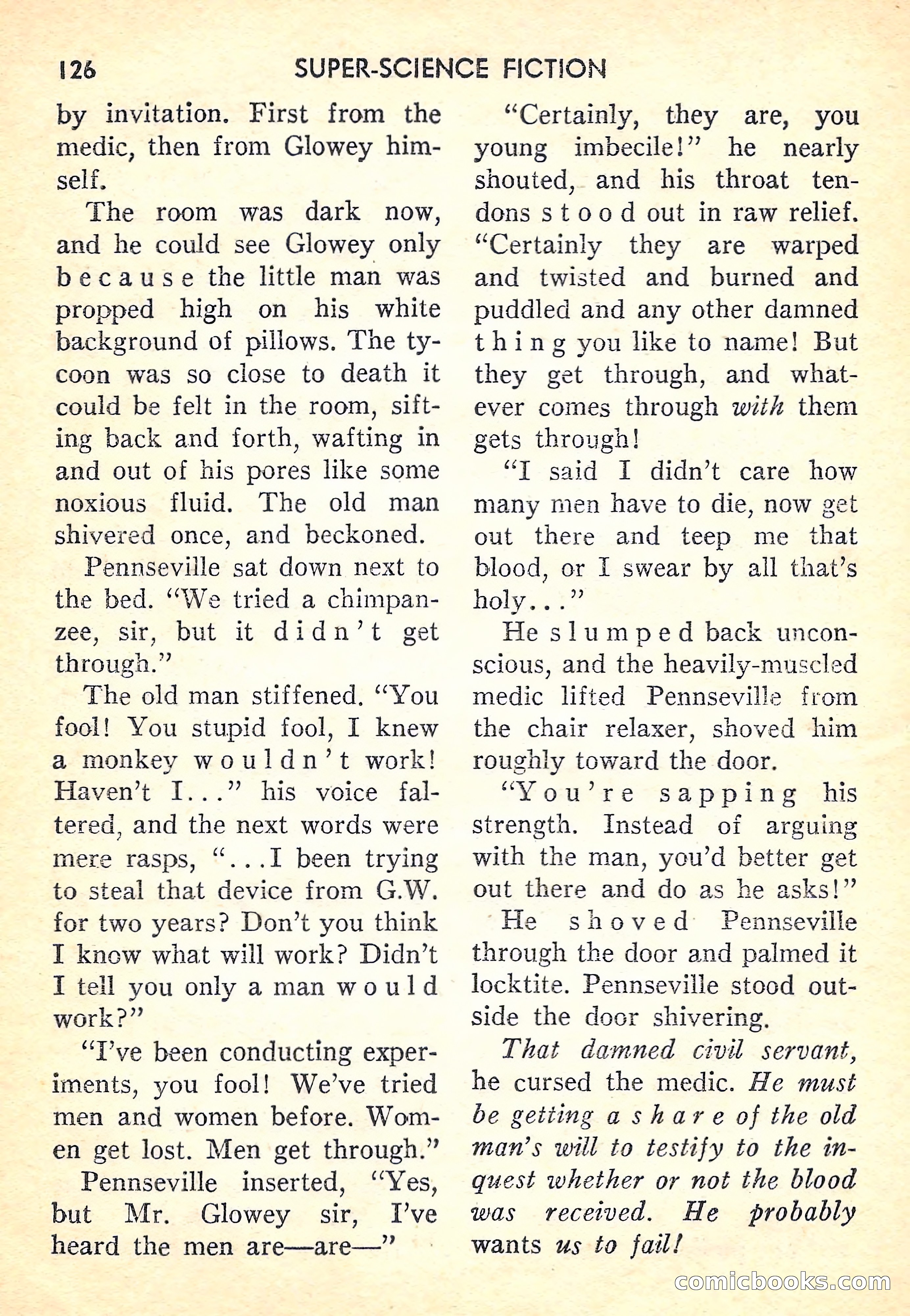 Super-Science Fiction, October 1958 — page 128 of 132