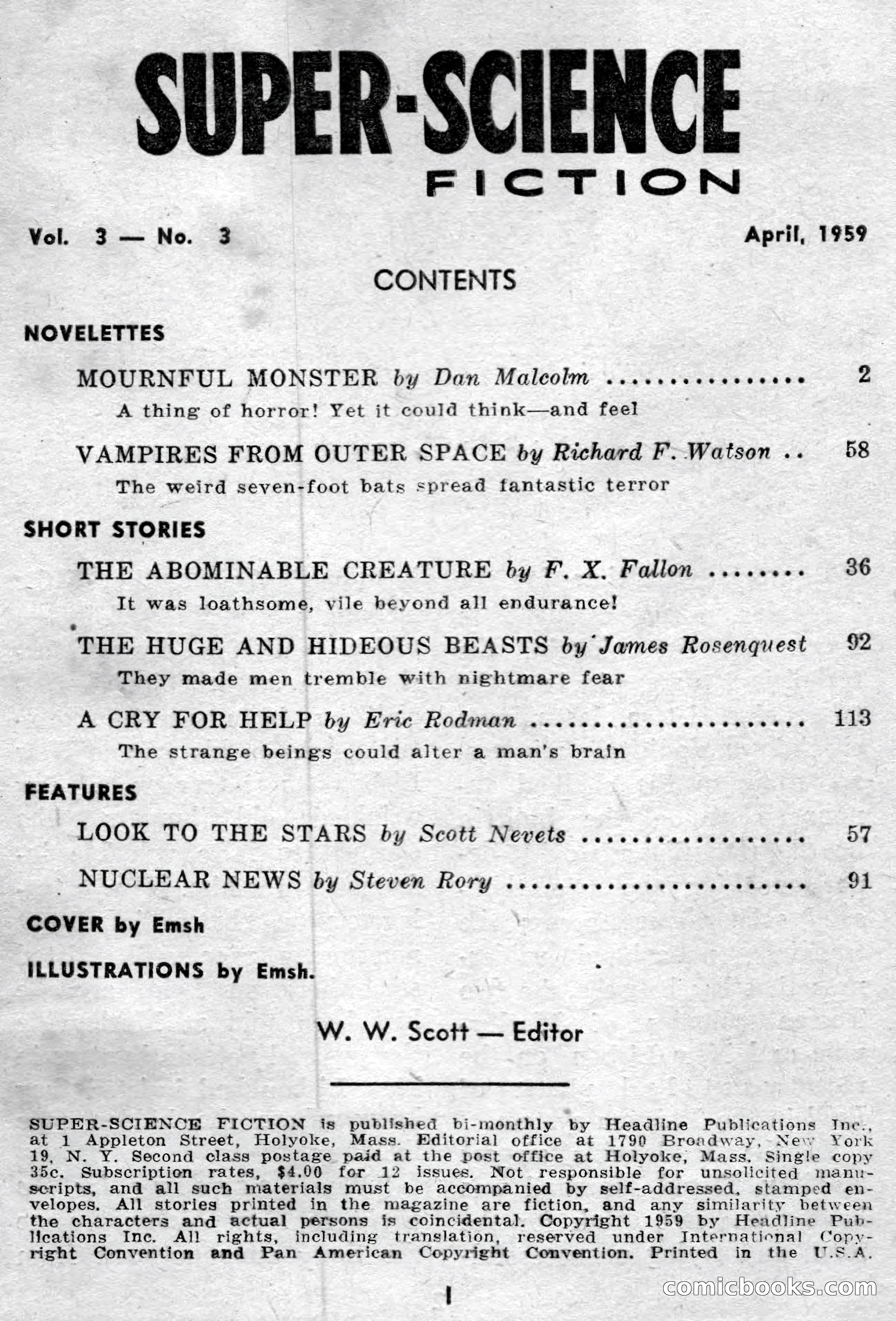 Super-Science Fiction, April 1959 — page 3 of 132