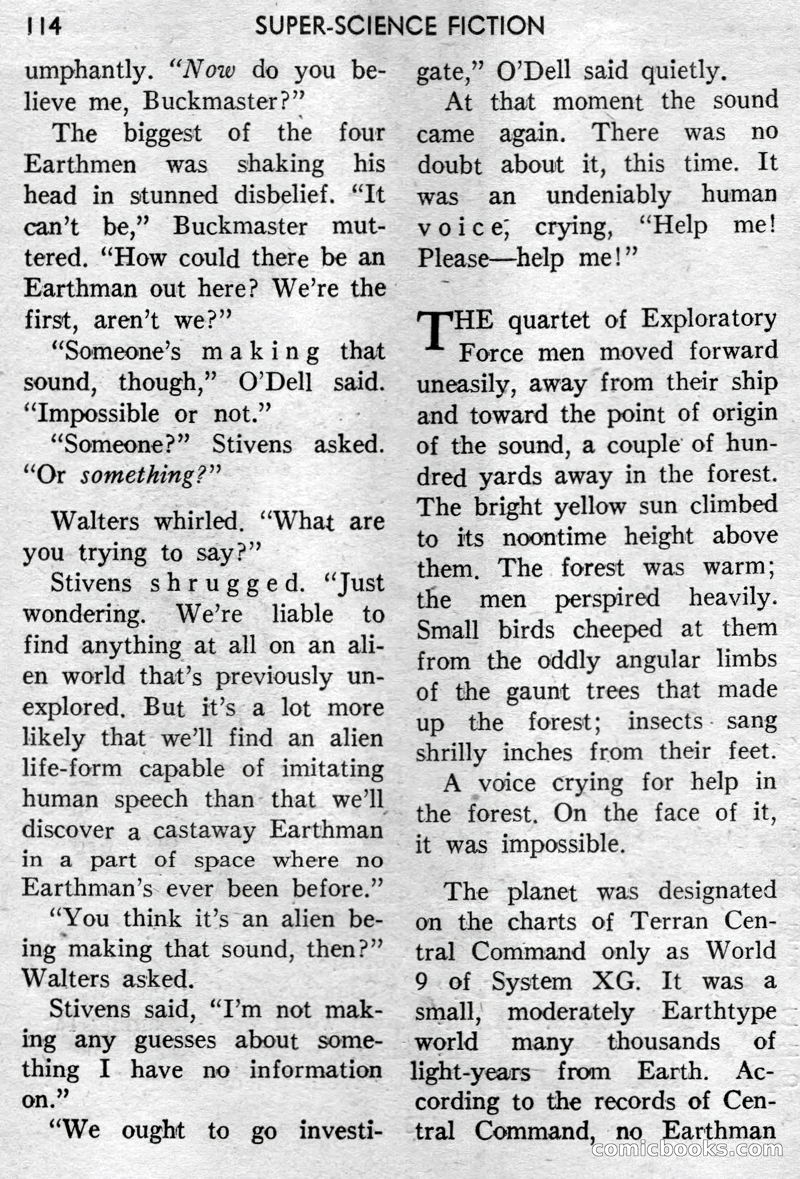 Super-Science Fiction, April 1959 — page 116 of 132