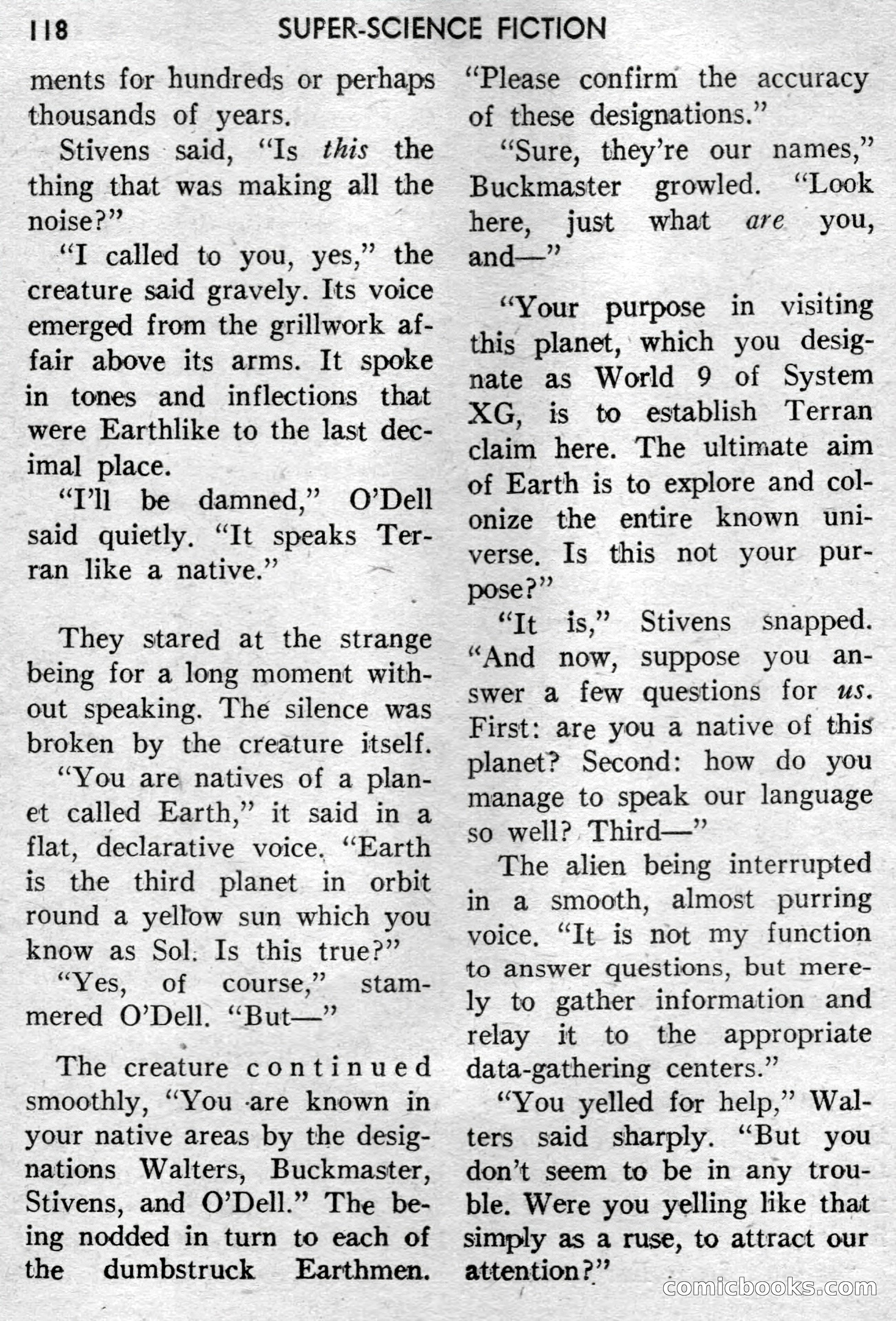 Super-Science Fiction, April 1959 — page 120 of 132