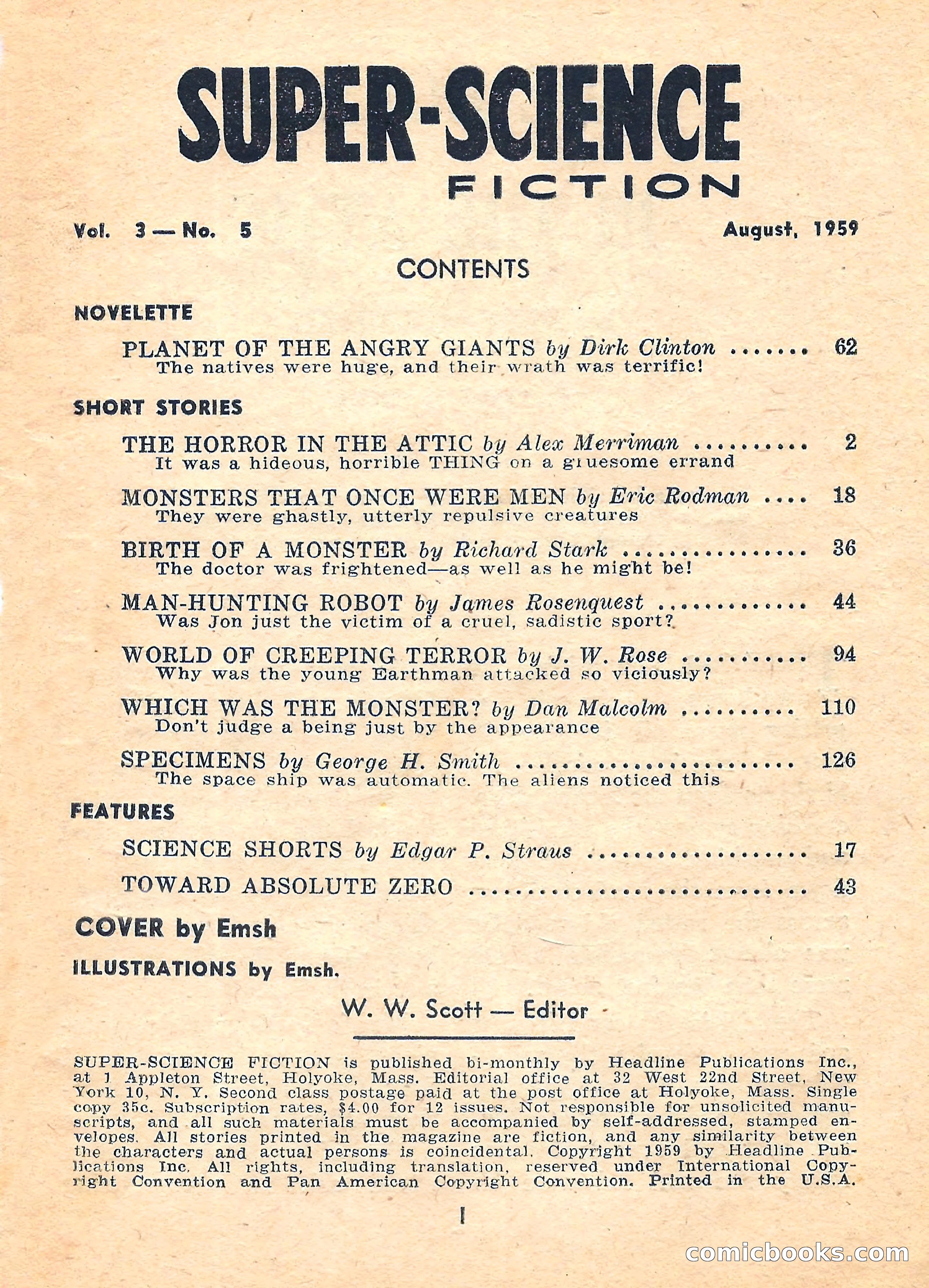 Super Science Fiction, August 1959 — page 3 of 132