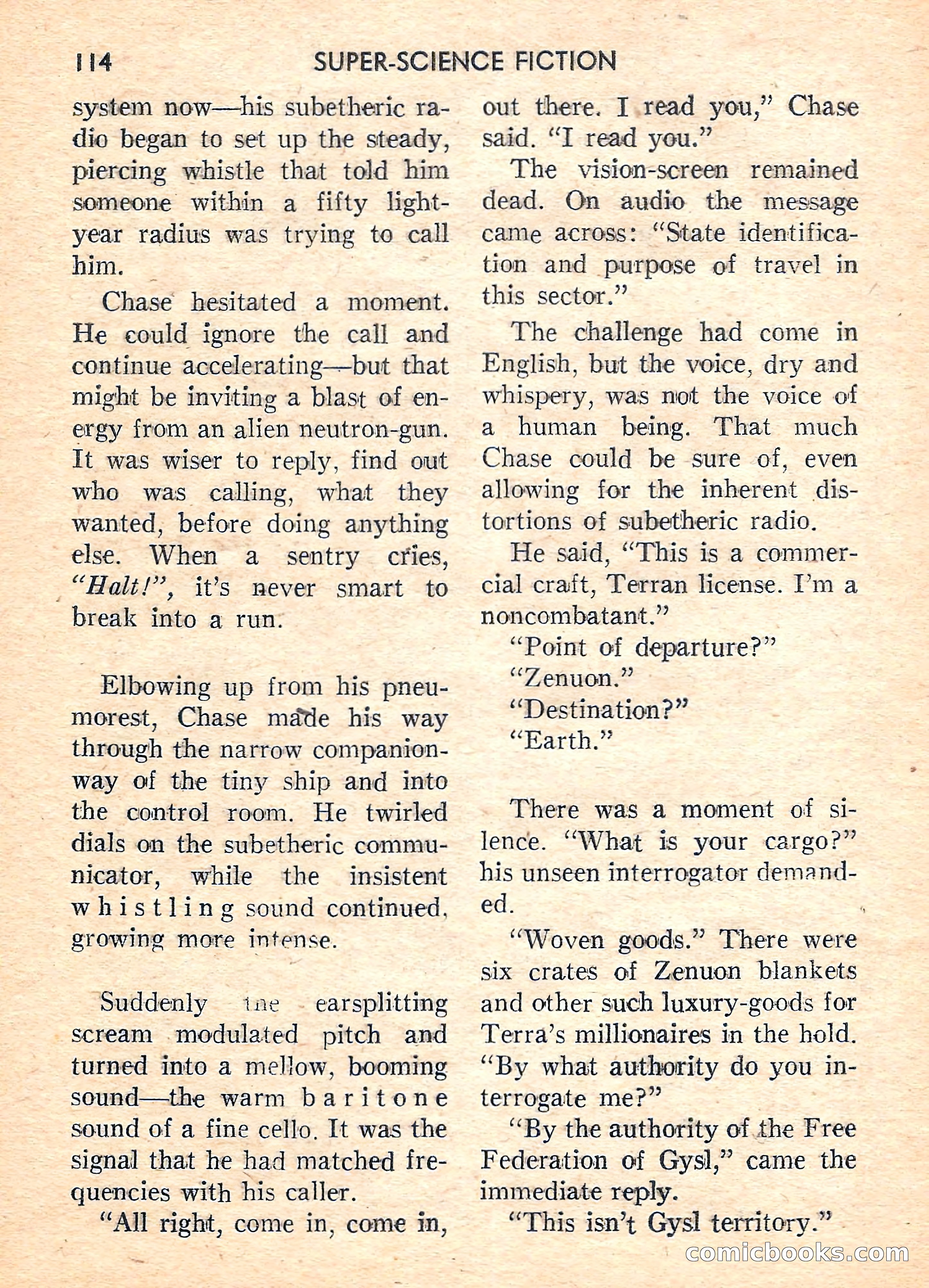 Super Science Fiction, August 1959 — page 116 of 132