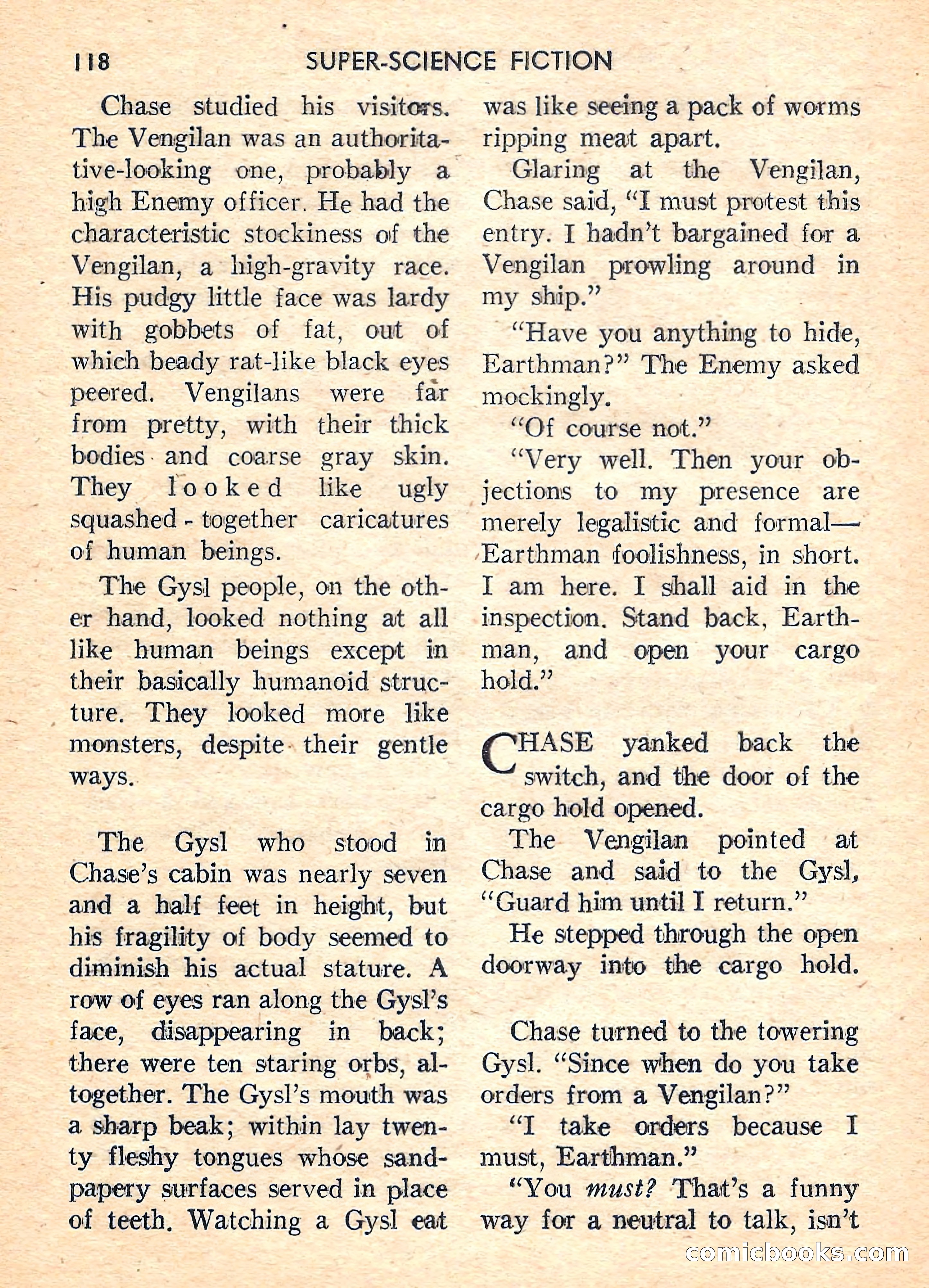 Super Science Fiction, August 1959 — page 120 of 132