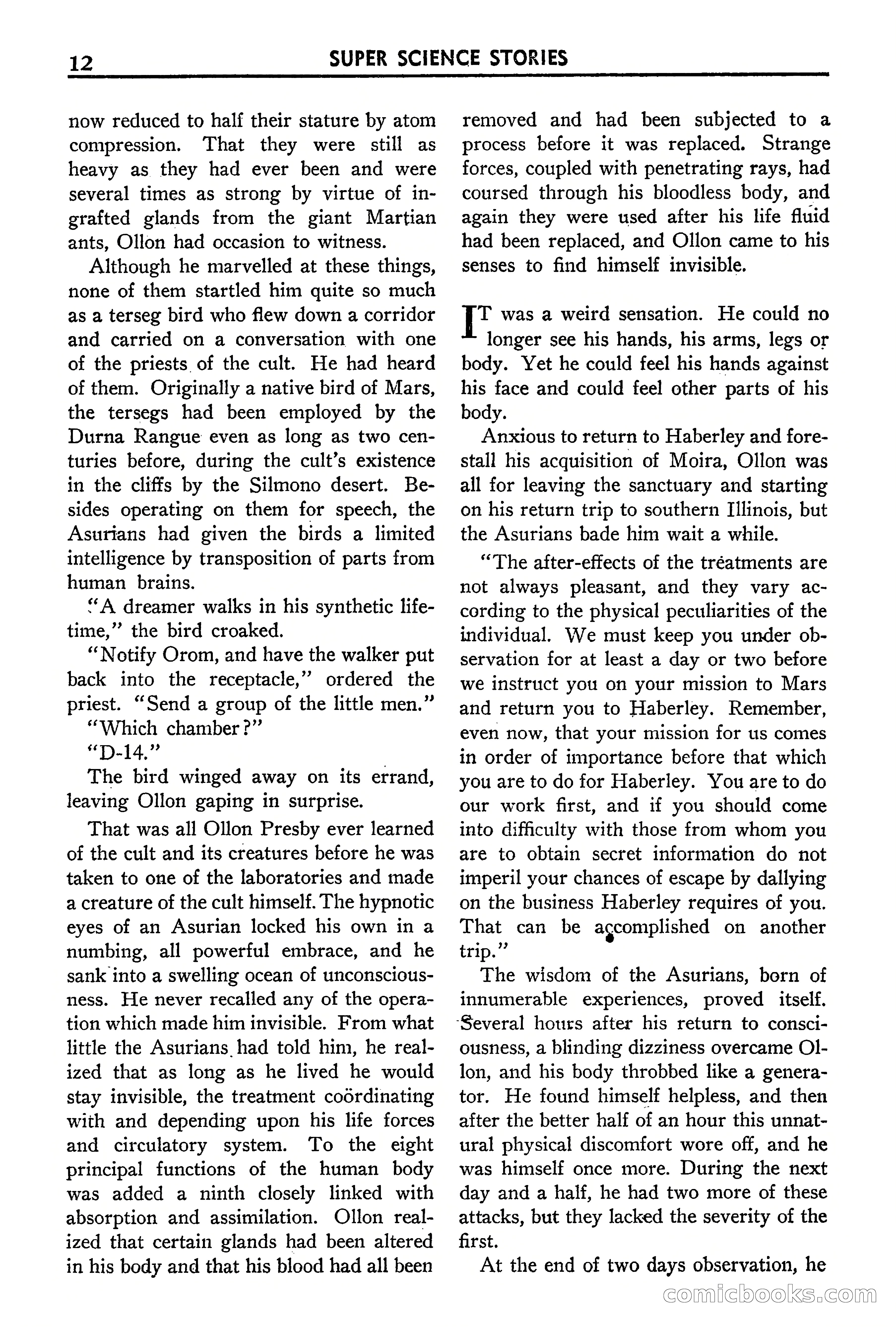 Super Science Stories, September 1940 — page 13 of 132
