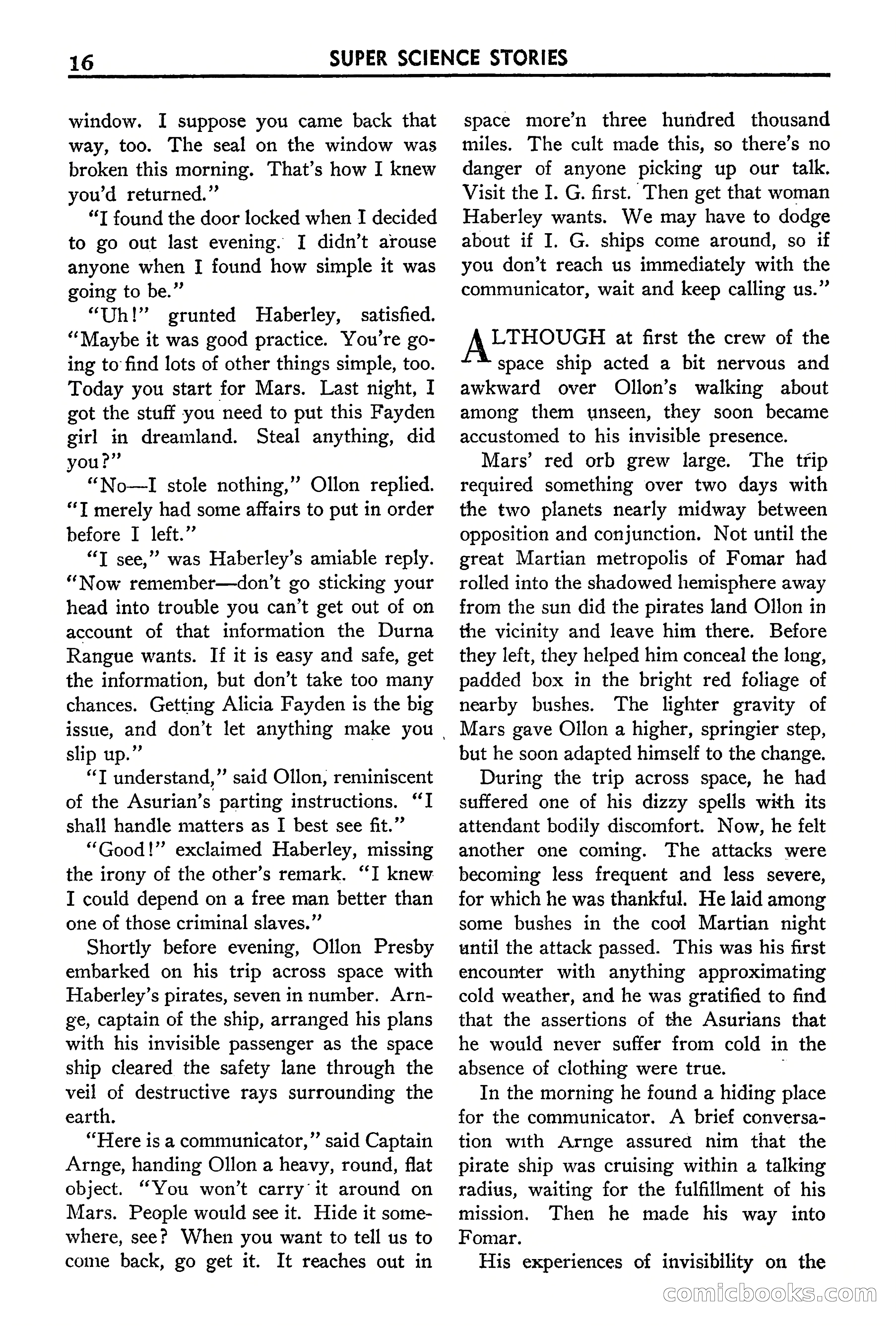 Super Science Stories, September 1940 — page 17 of 132