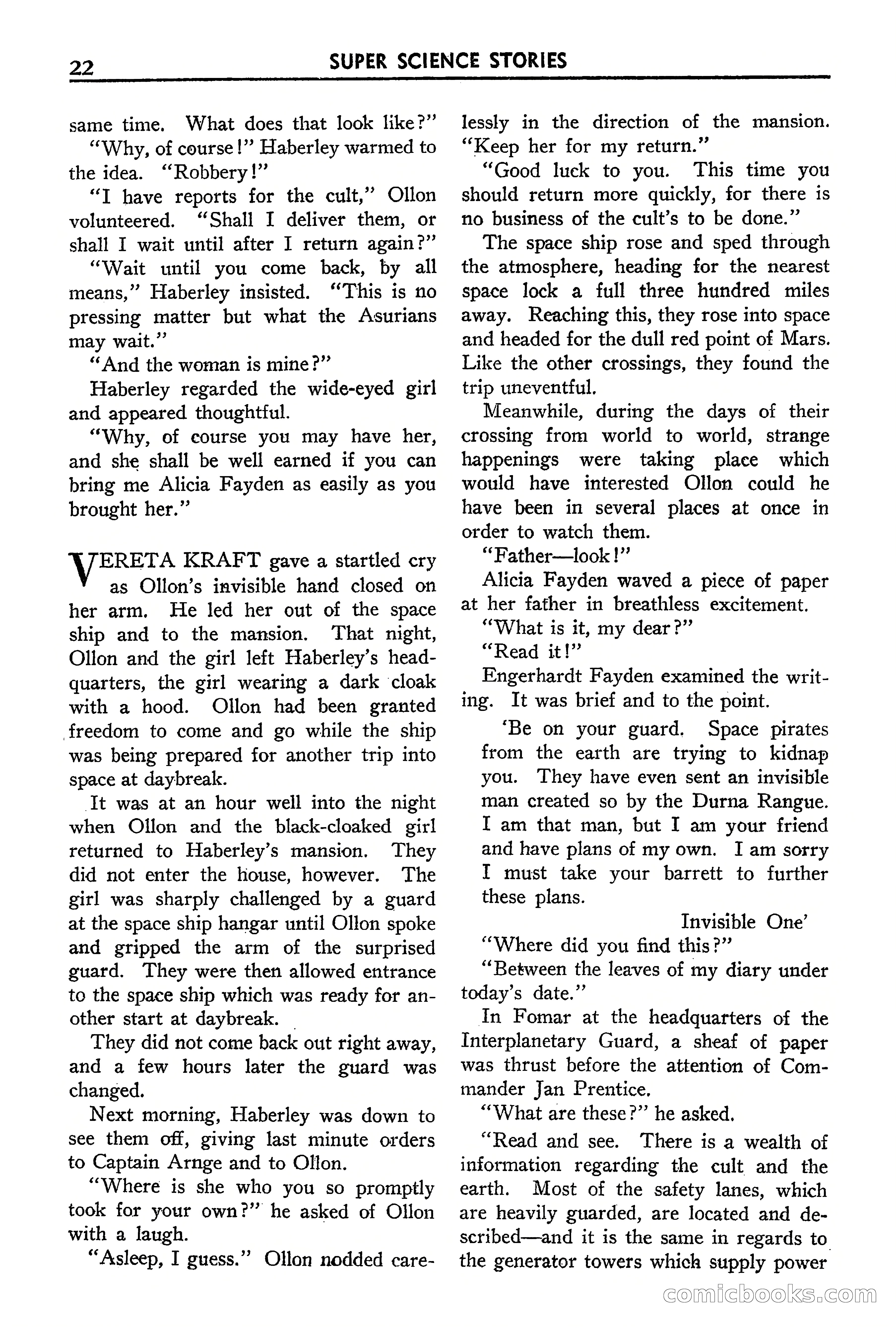 Super Science Stories, September 1940 — page 23 of 132