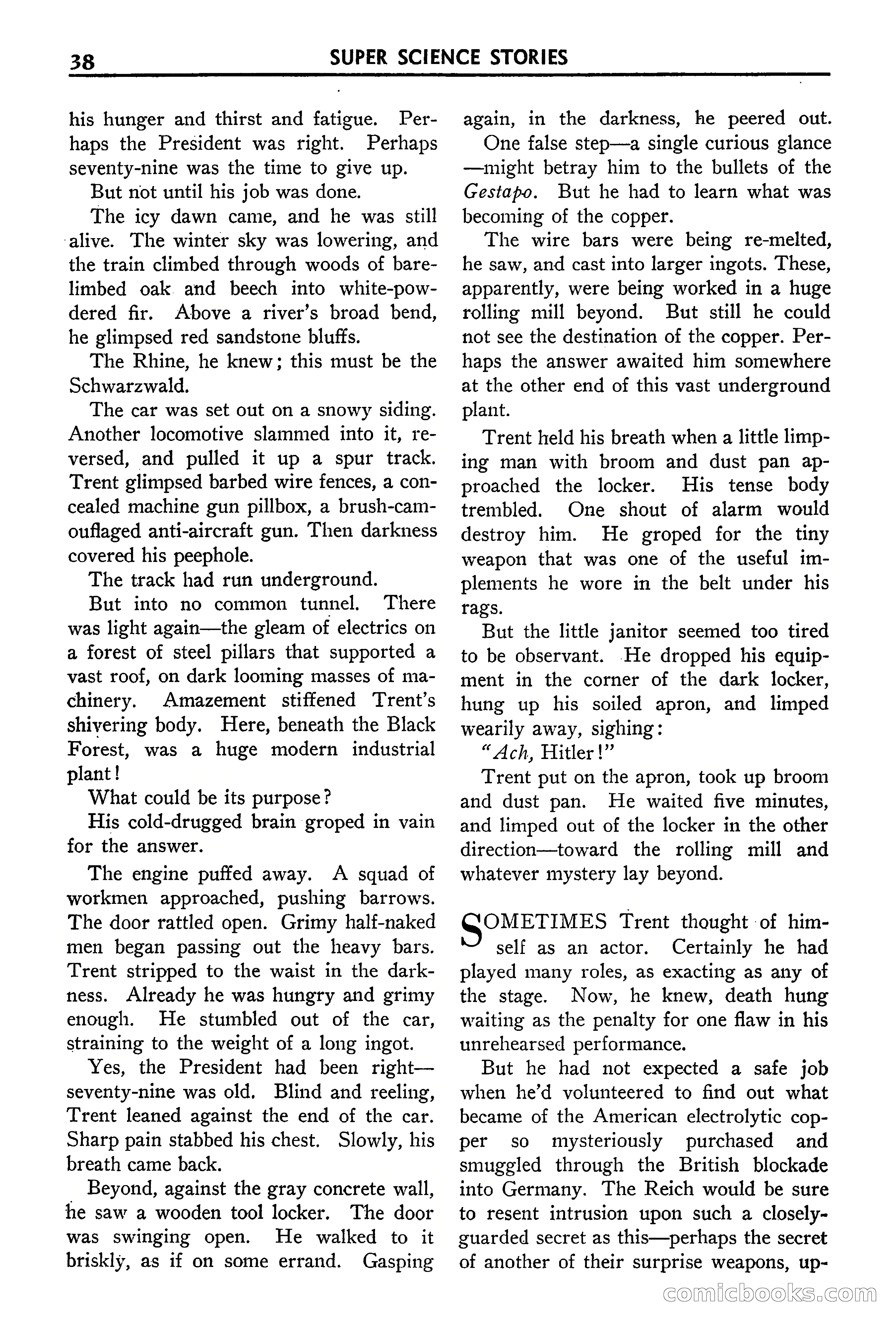 Super Science Stories, September 1940 — page 39 of 132