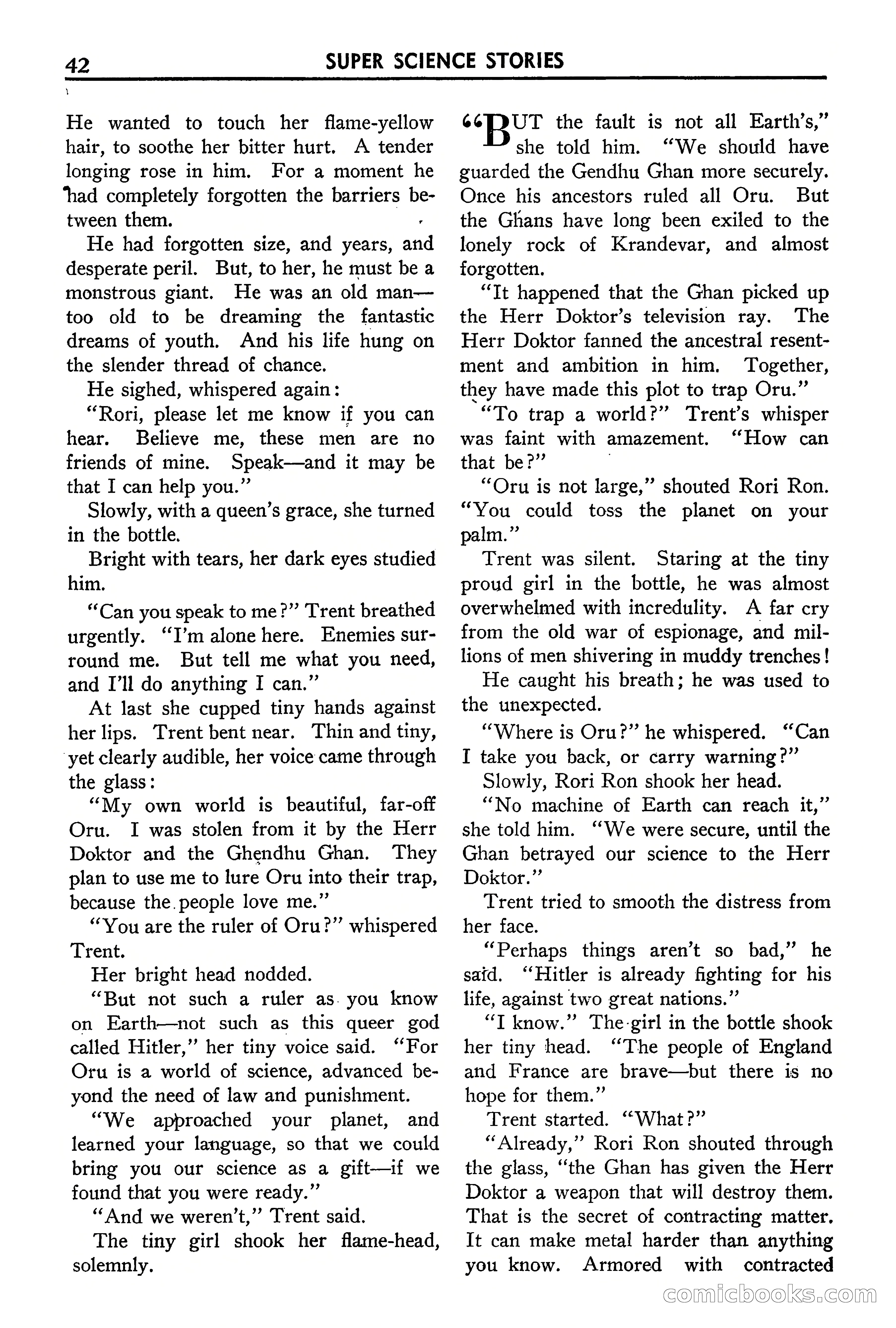 Super Science Stories, September 1940 — page 43 of 132