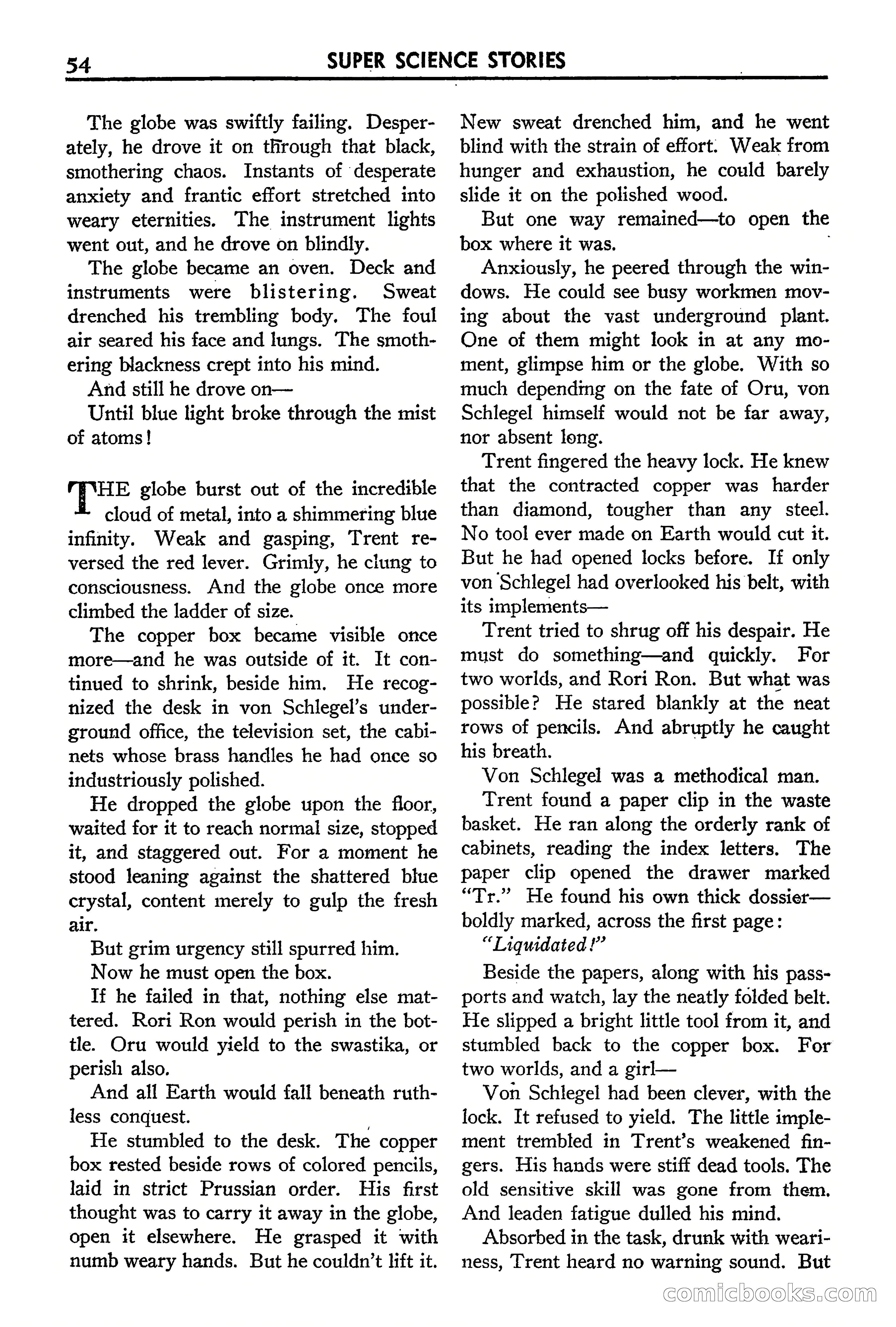 Super Science Stories, September 1940 — page 55 of 132