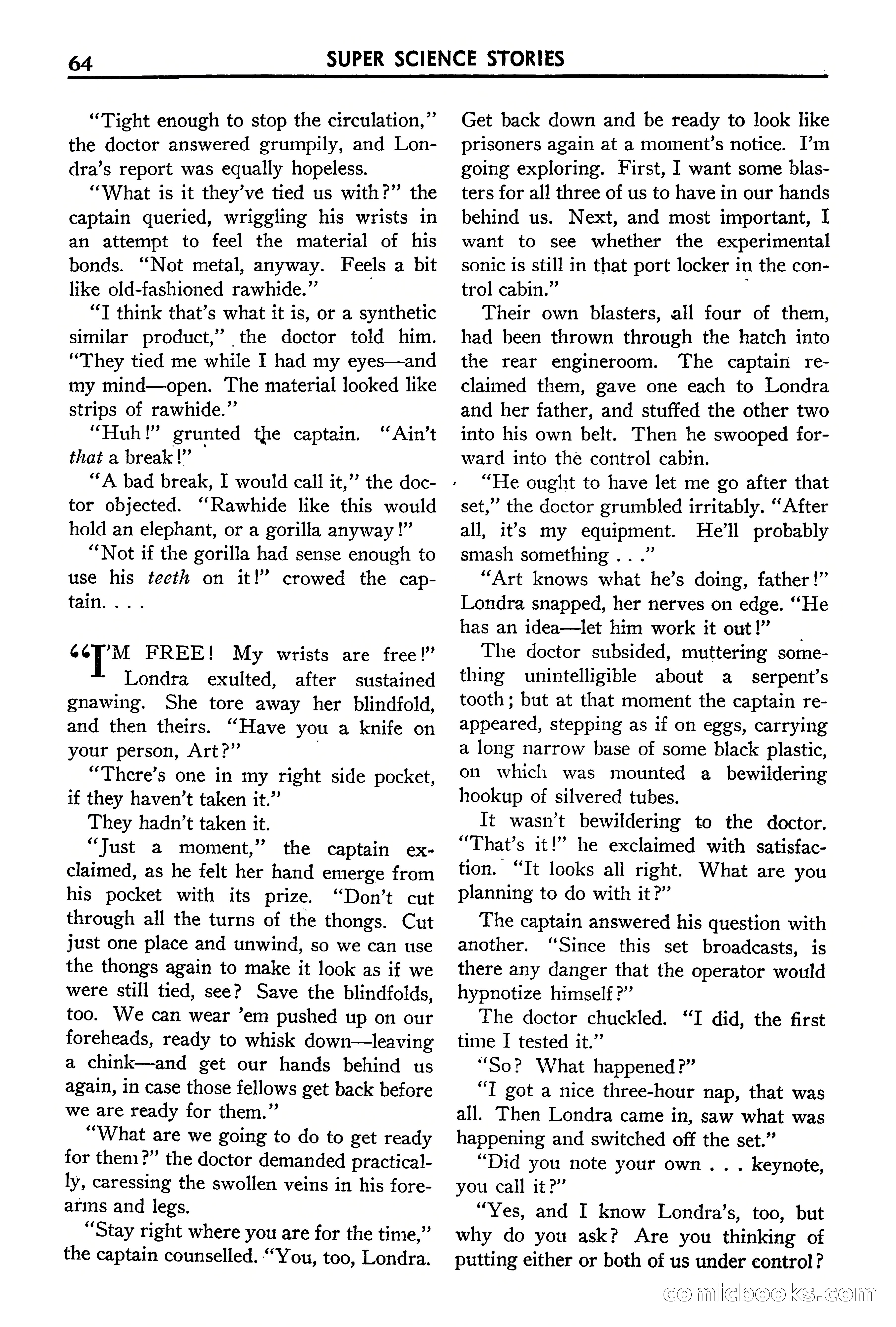 Super Science Stories, September 1940 — page 65 of 132