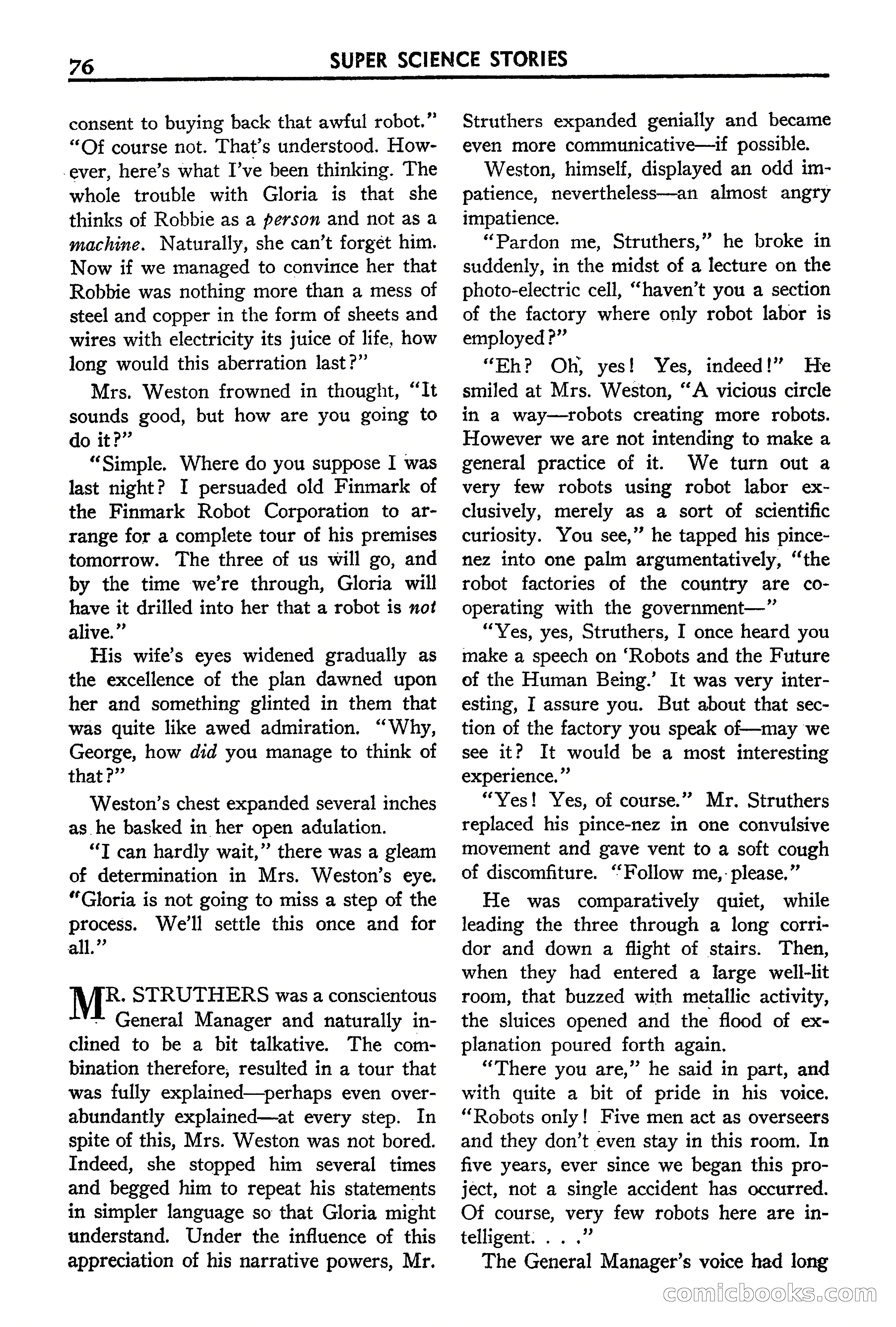 Super Science Stories, September 1940 — page 77 of 132