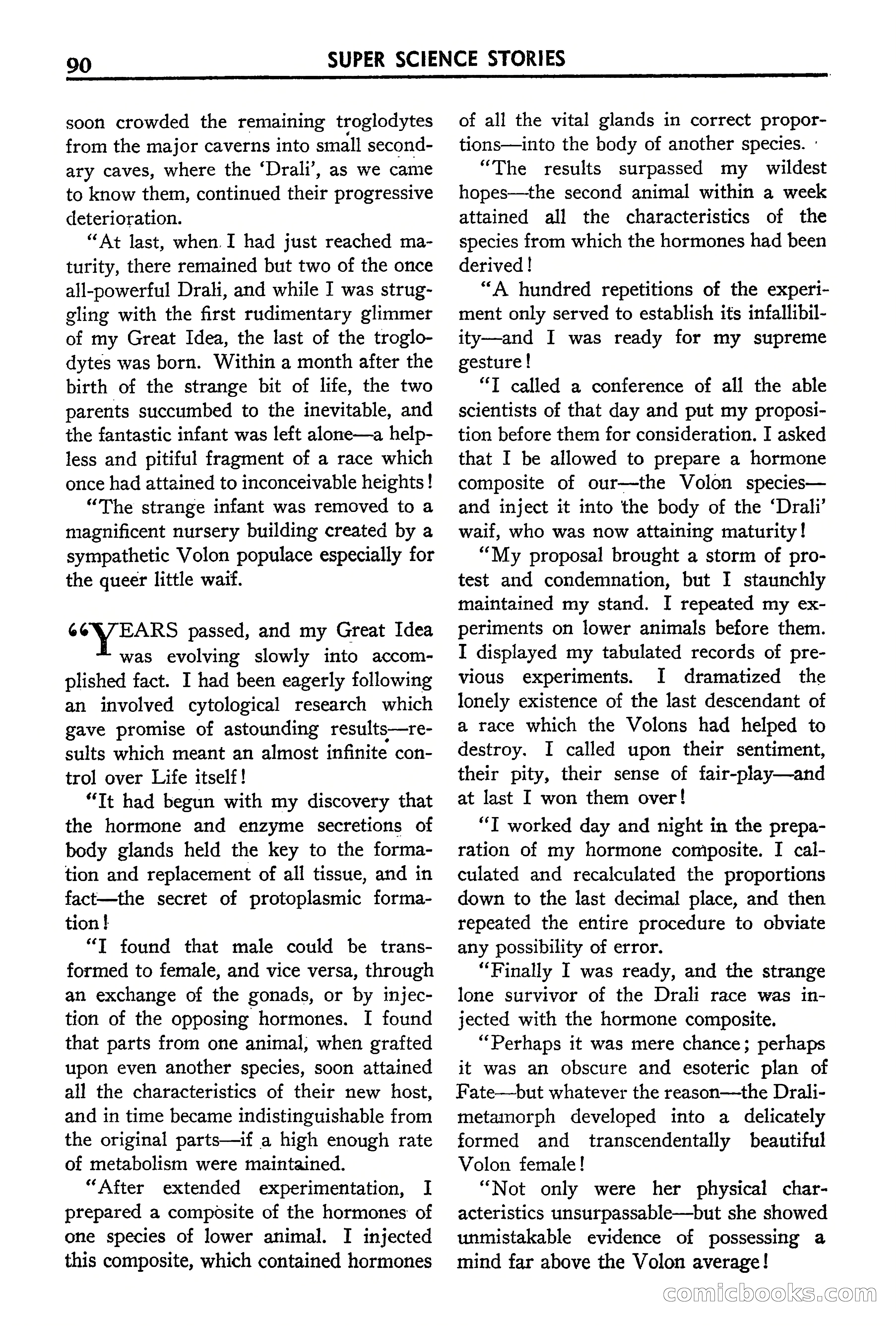 Super Science Stories, September 1940 — page 91 of 132