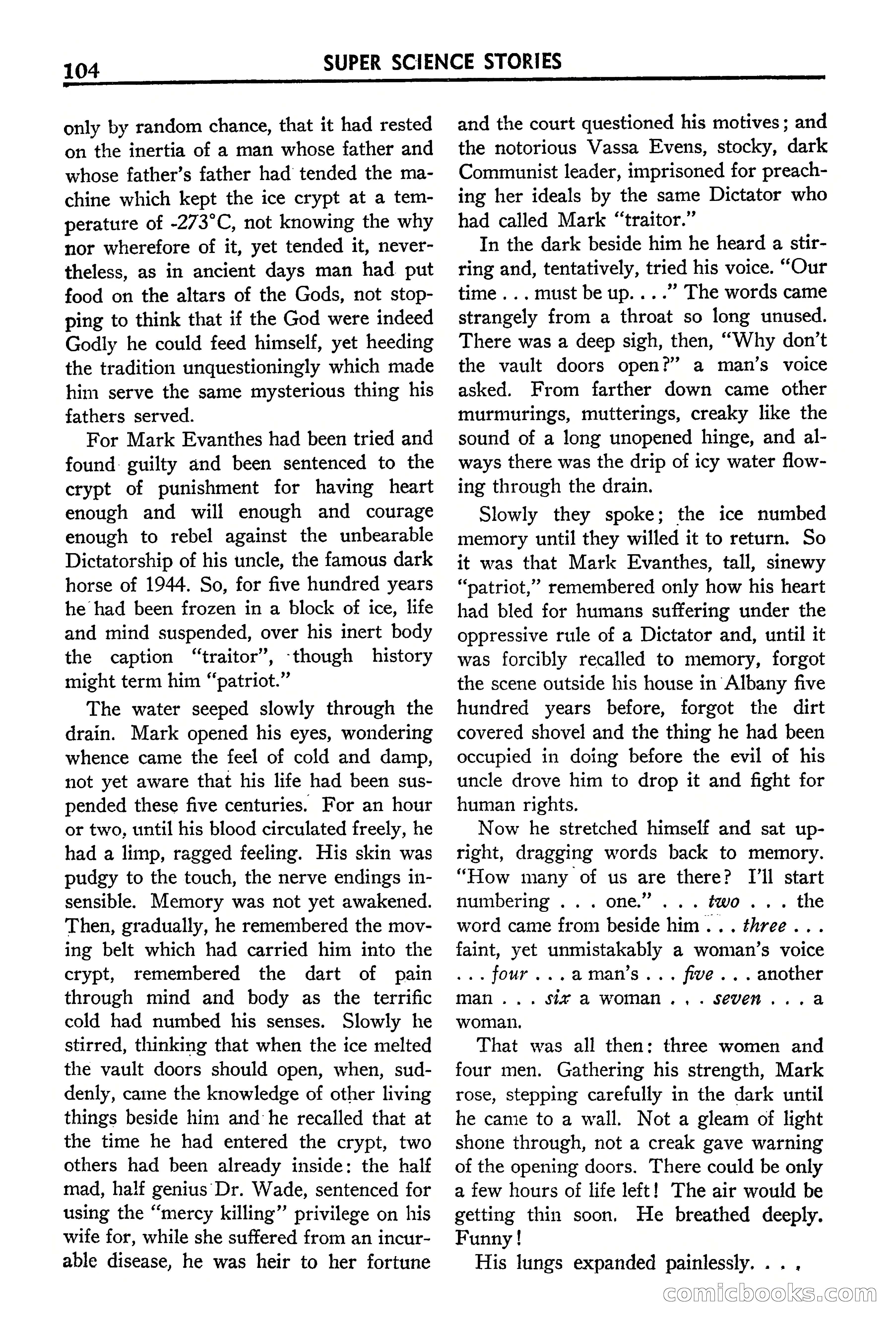 Super Science Stories, September 1940 — page 105 of 132